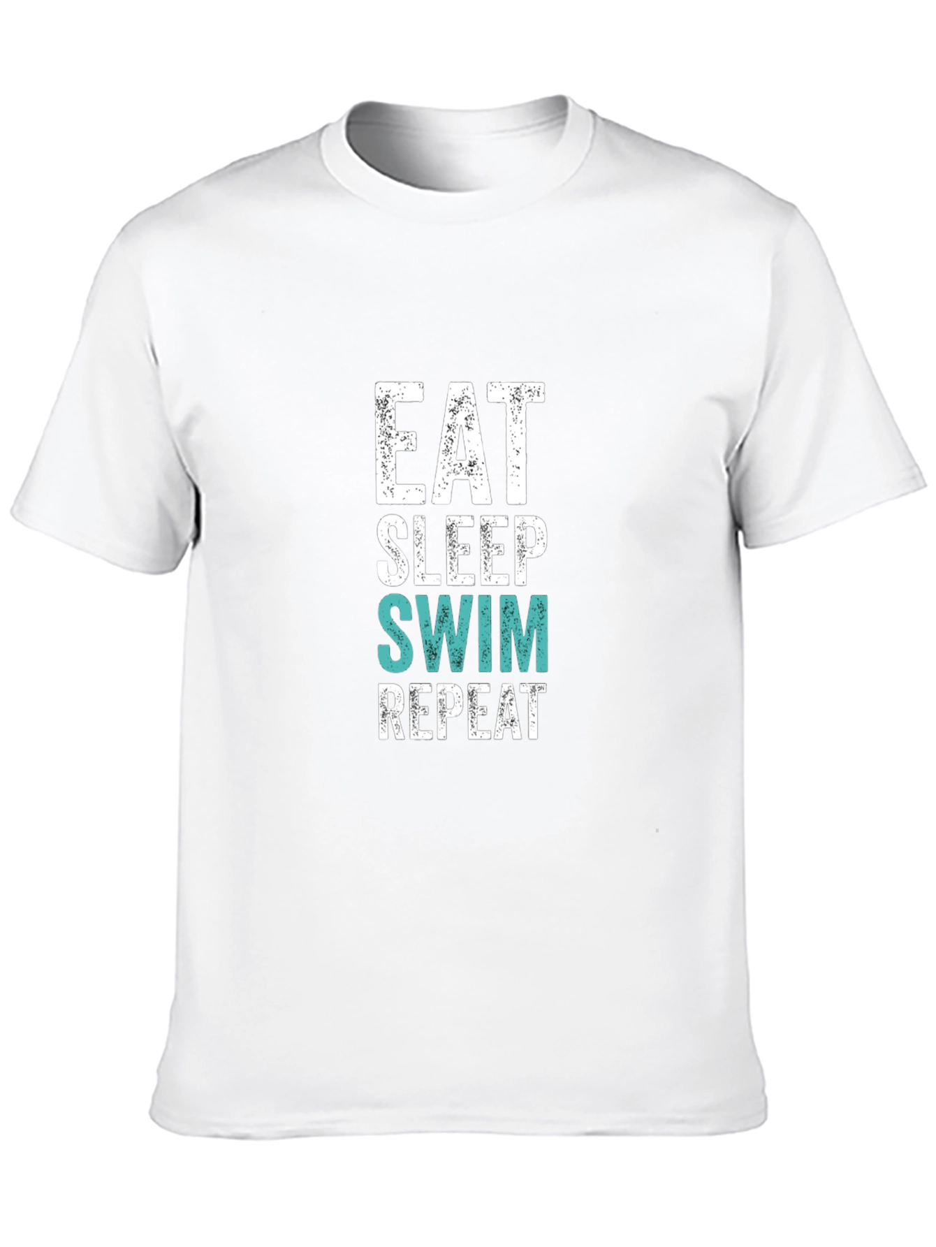 Eat Sleep Swim Repeat Graphic Tee - Black