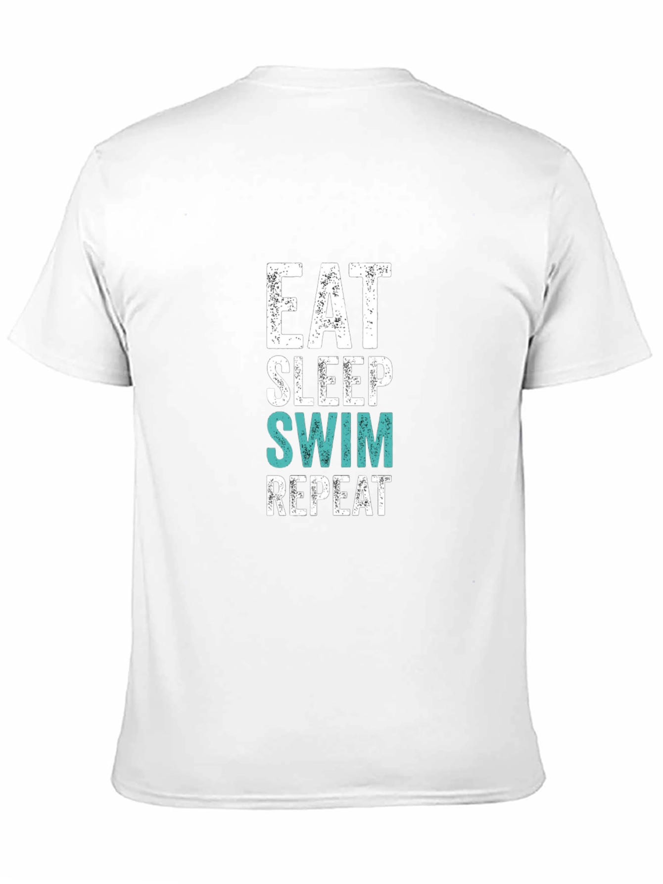 Eat Sleep Swim Repeat Graphic Tee - Black