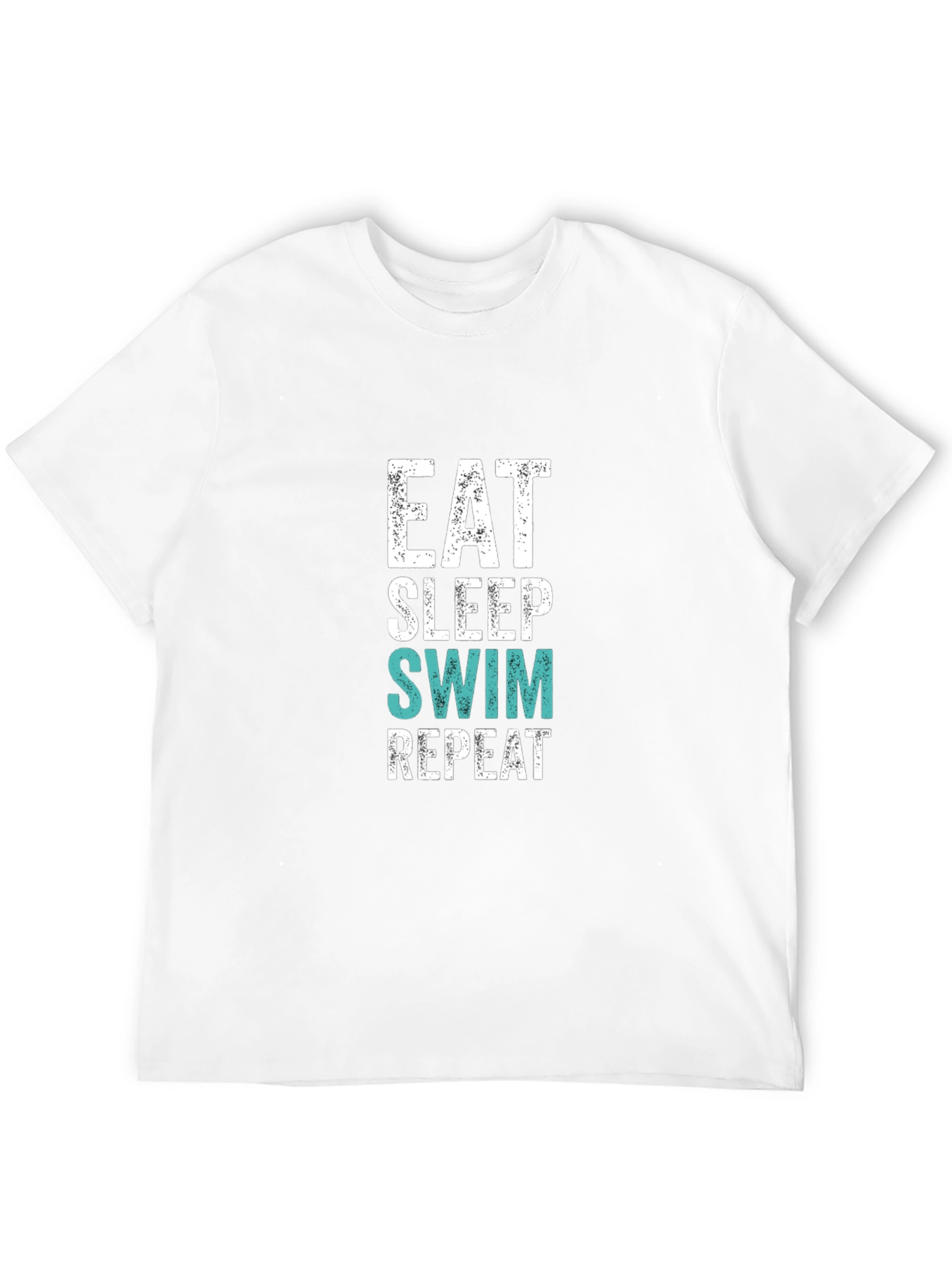 Eat Sleep Swim Repeat Graphic Tee - Black