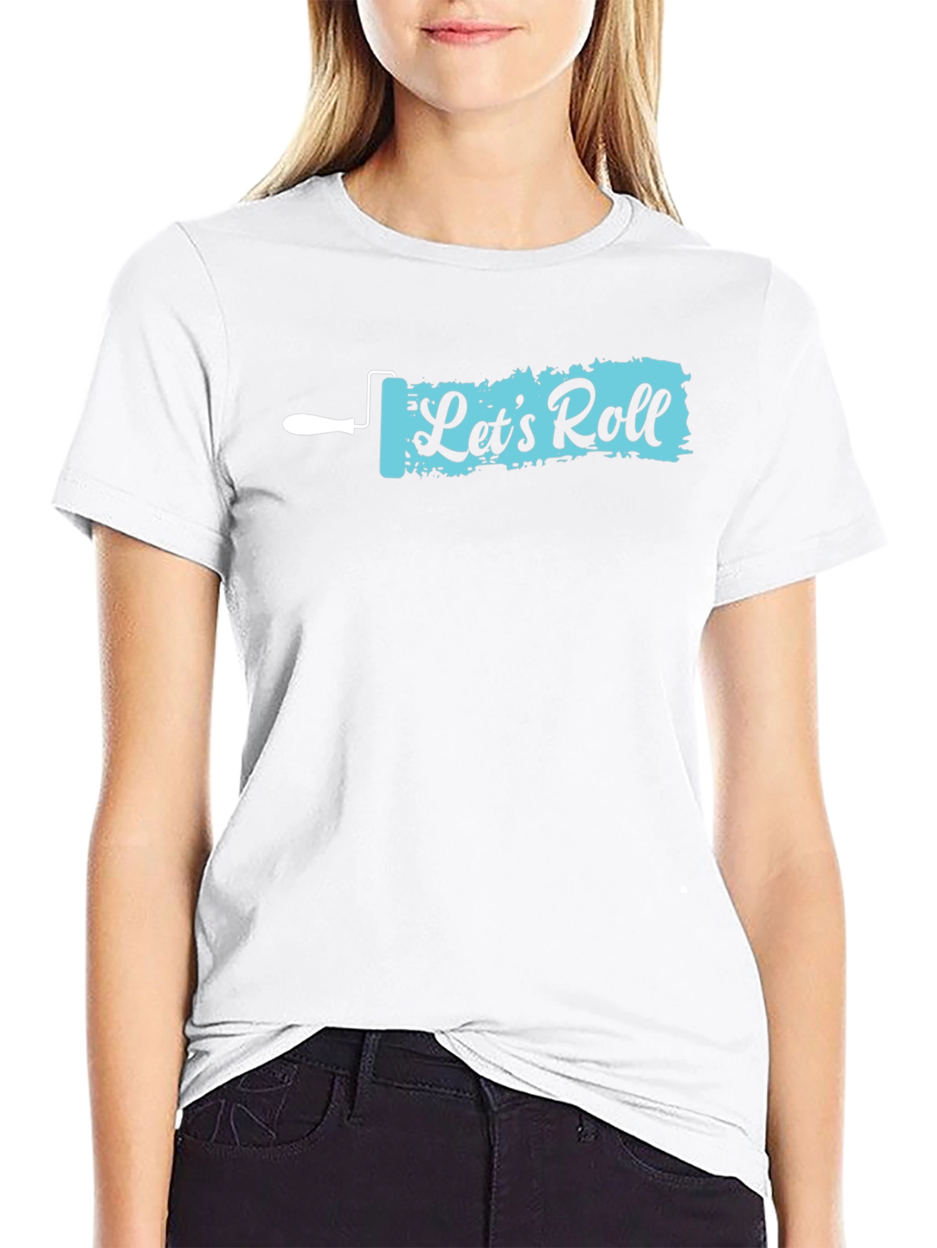 Lets Roll Painter T-Shirt - Black Graphic Tee