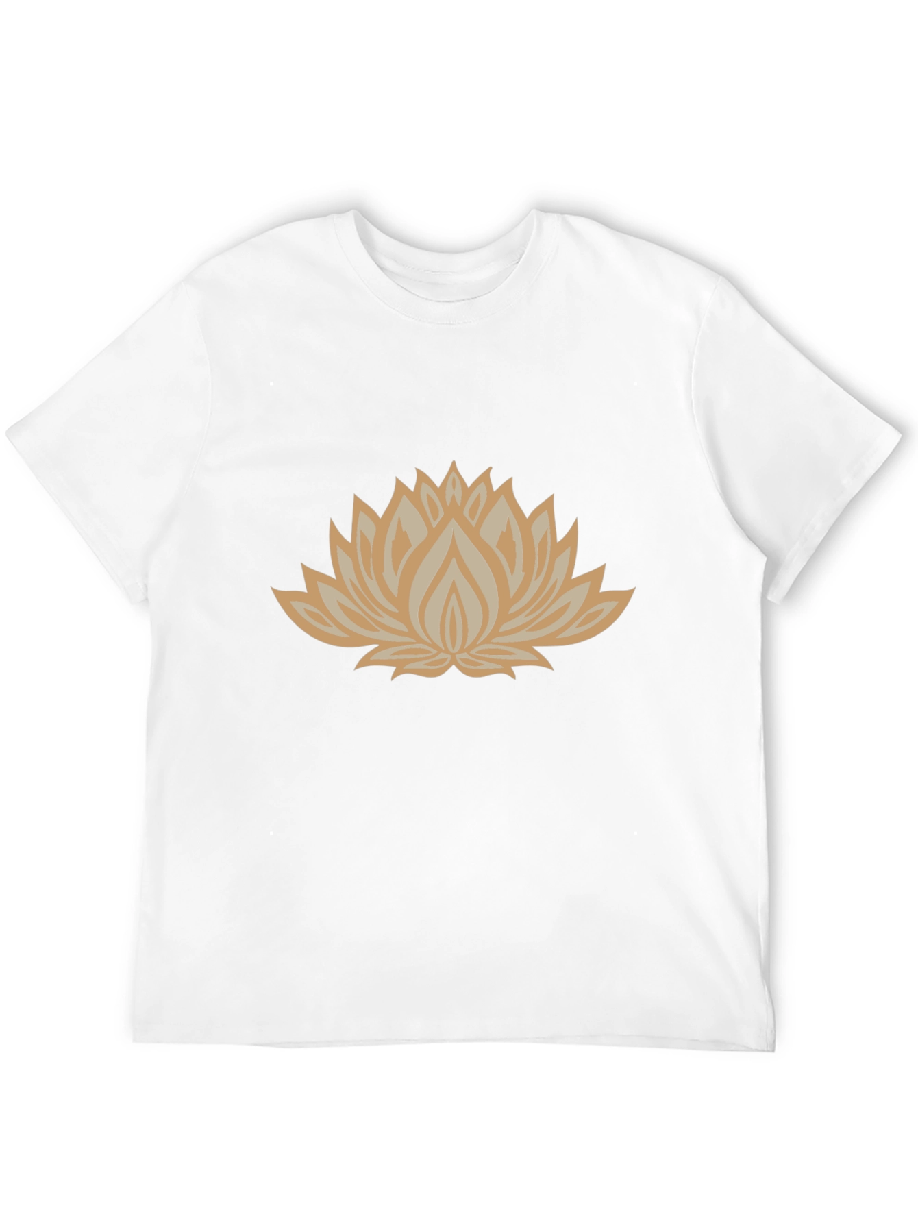 Black Tee with Lotus Flower Graphic