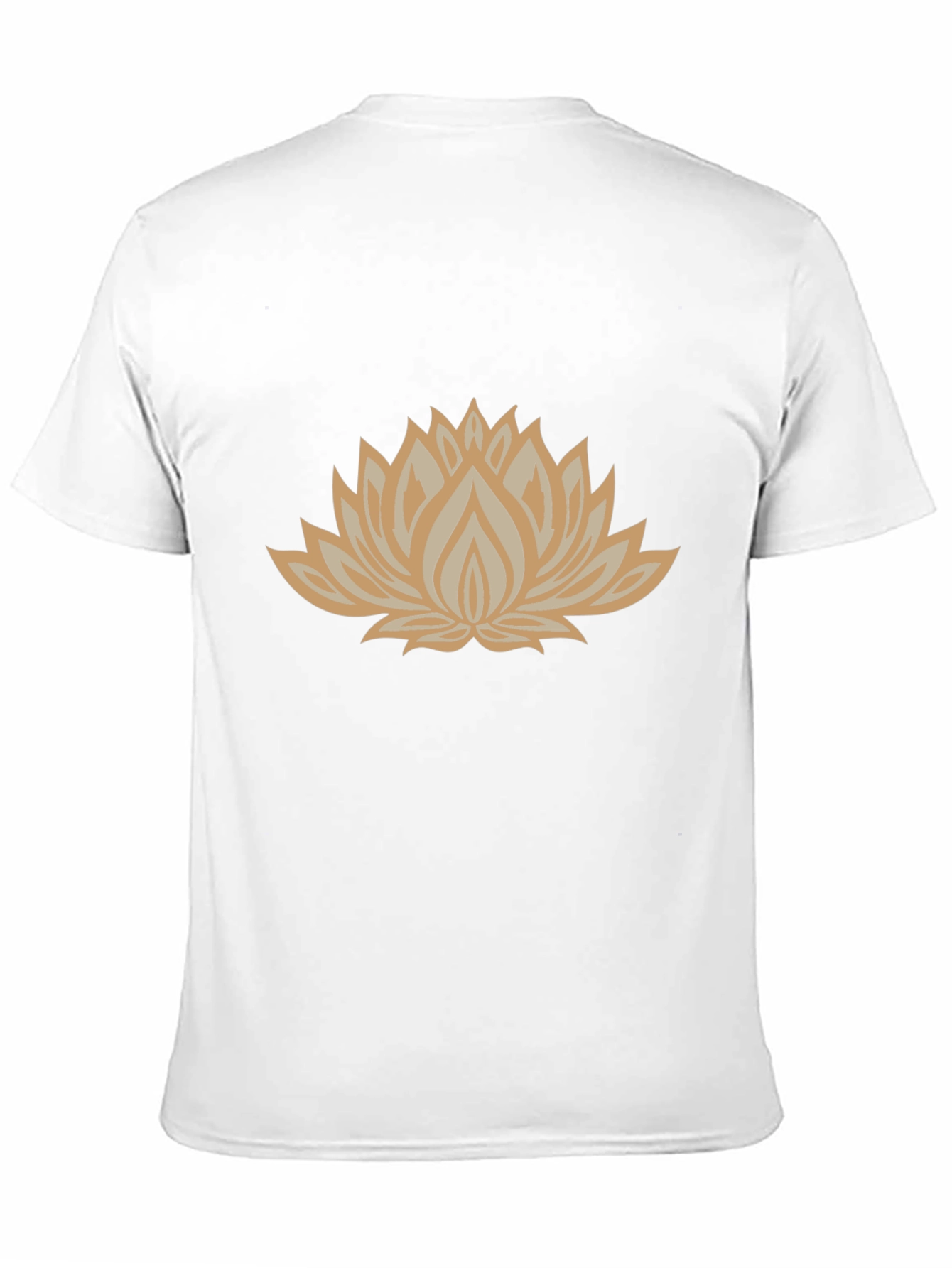 Black Tee with Lotus Flower Graphic