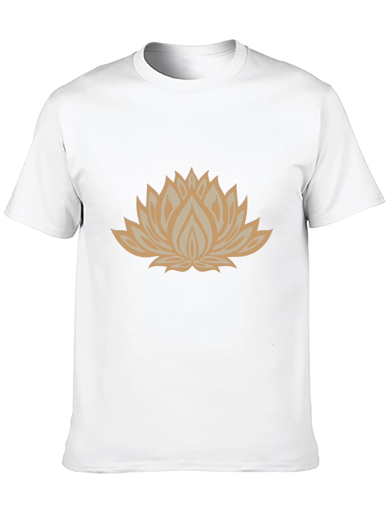 Black Tee with Lotus Flower Graphic