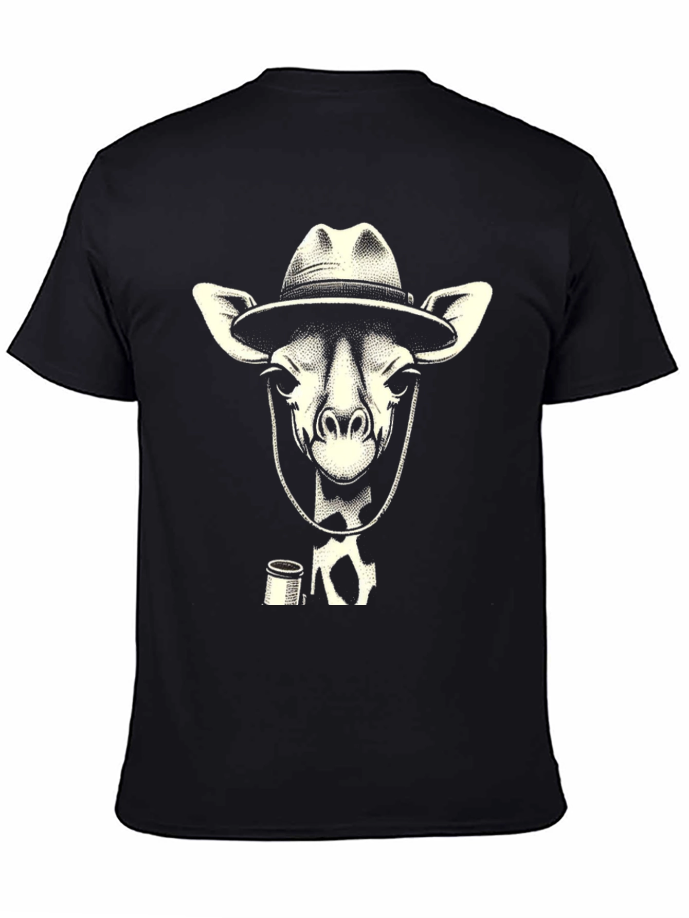 Giraffe Cowboy T-Shirt - Unique Animal Graphic Tee