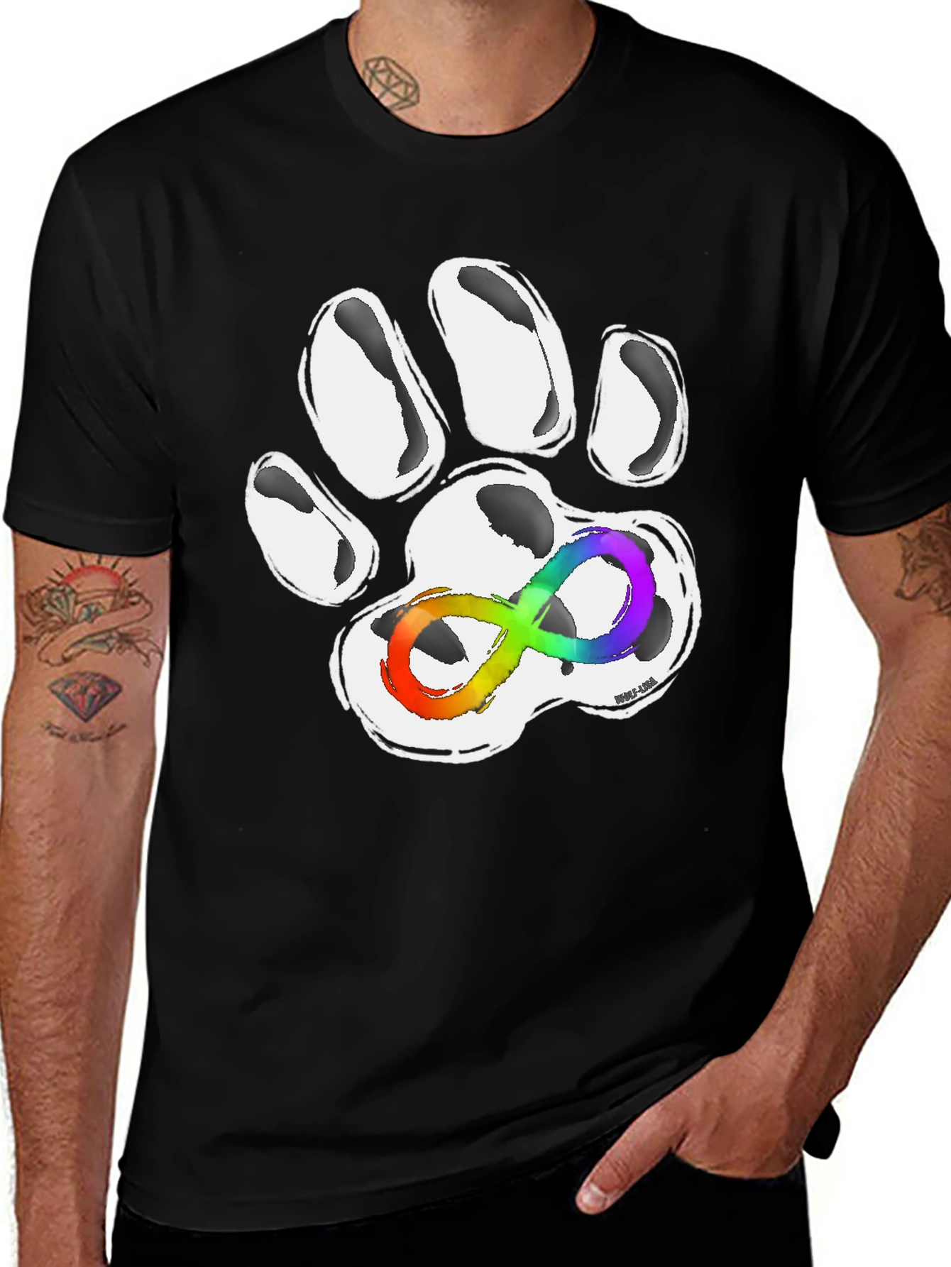 Autism Awareness Paw Print T-Shirt