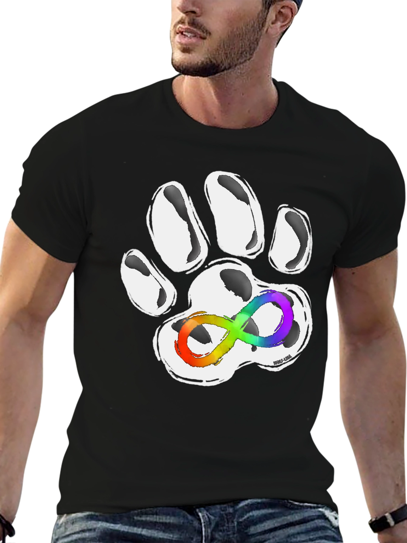 Autism Awareness Paw Print T-Shirt