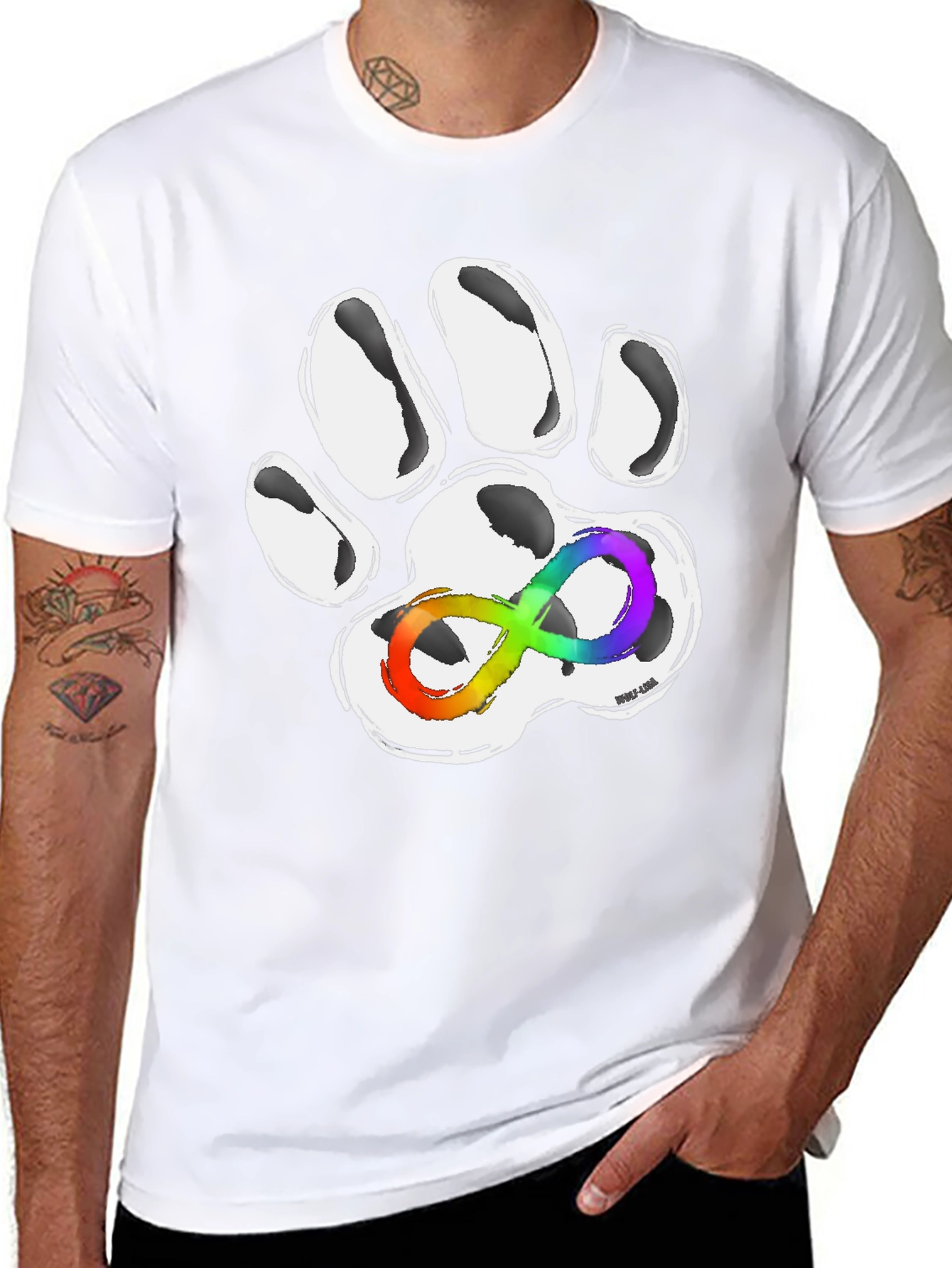 Autism Awareness Paw Print T-Shirt