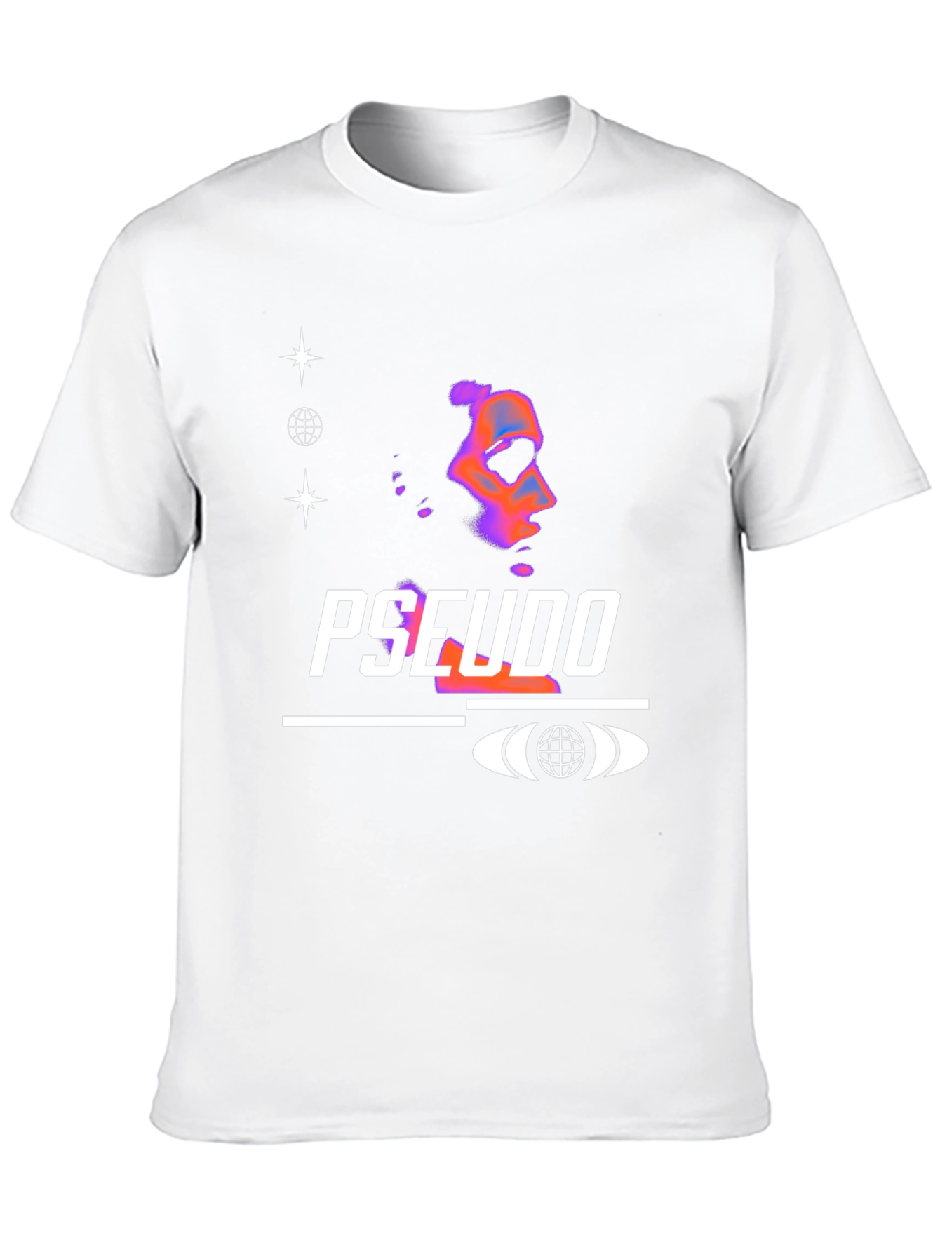 Pseudo Graphic Black T-Shirt