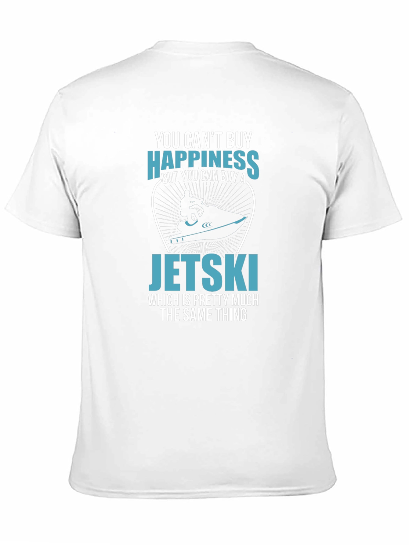 Funny Jetski Happiness T-Shirt - Black