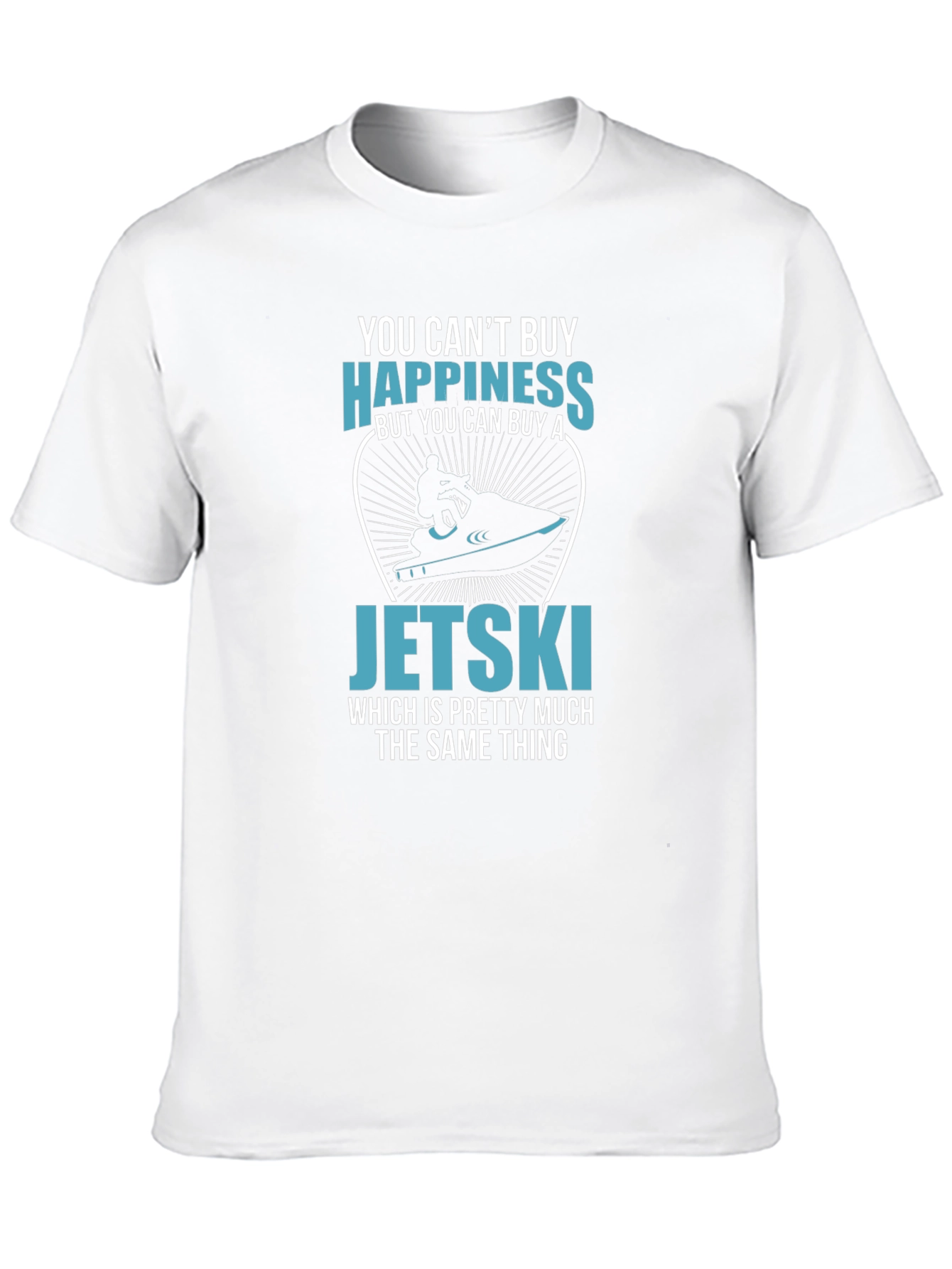 Funny Jetski Happiness T-Shirt - Black