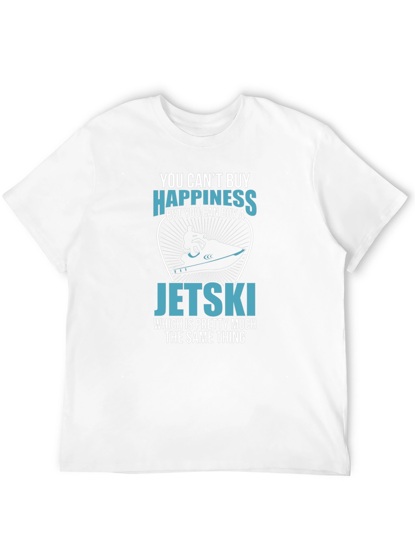 Funny Jetski Happiness T-Shirt - Black
