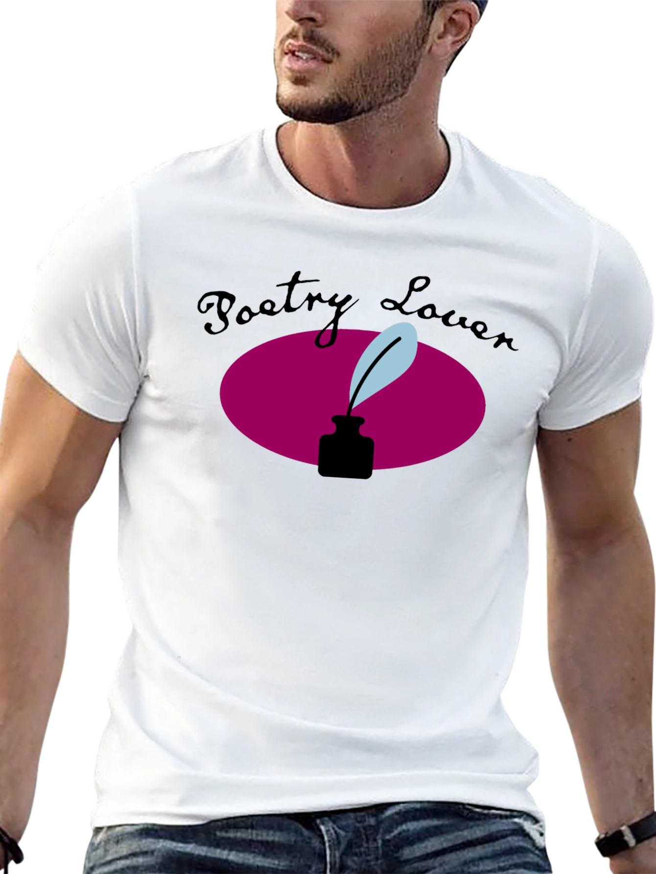 Poetry Lover Graphic Tee - Inkwell & Quill Design