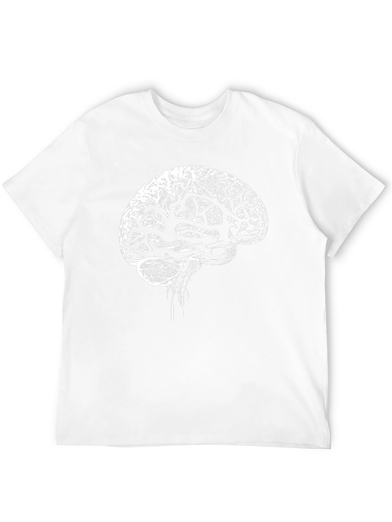 Brain Graphic Tee - Black Cotton T-Shirt