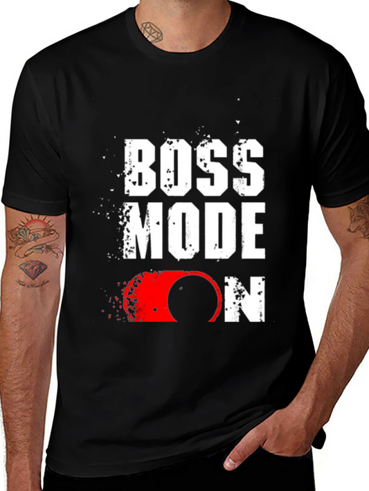 Boss Mode ON Graphic Tee - Black T-Shirt