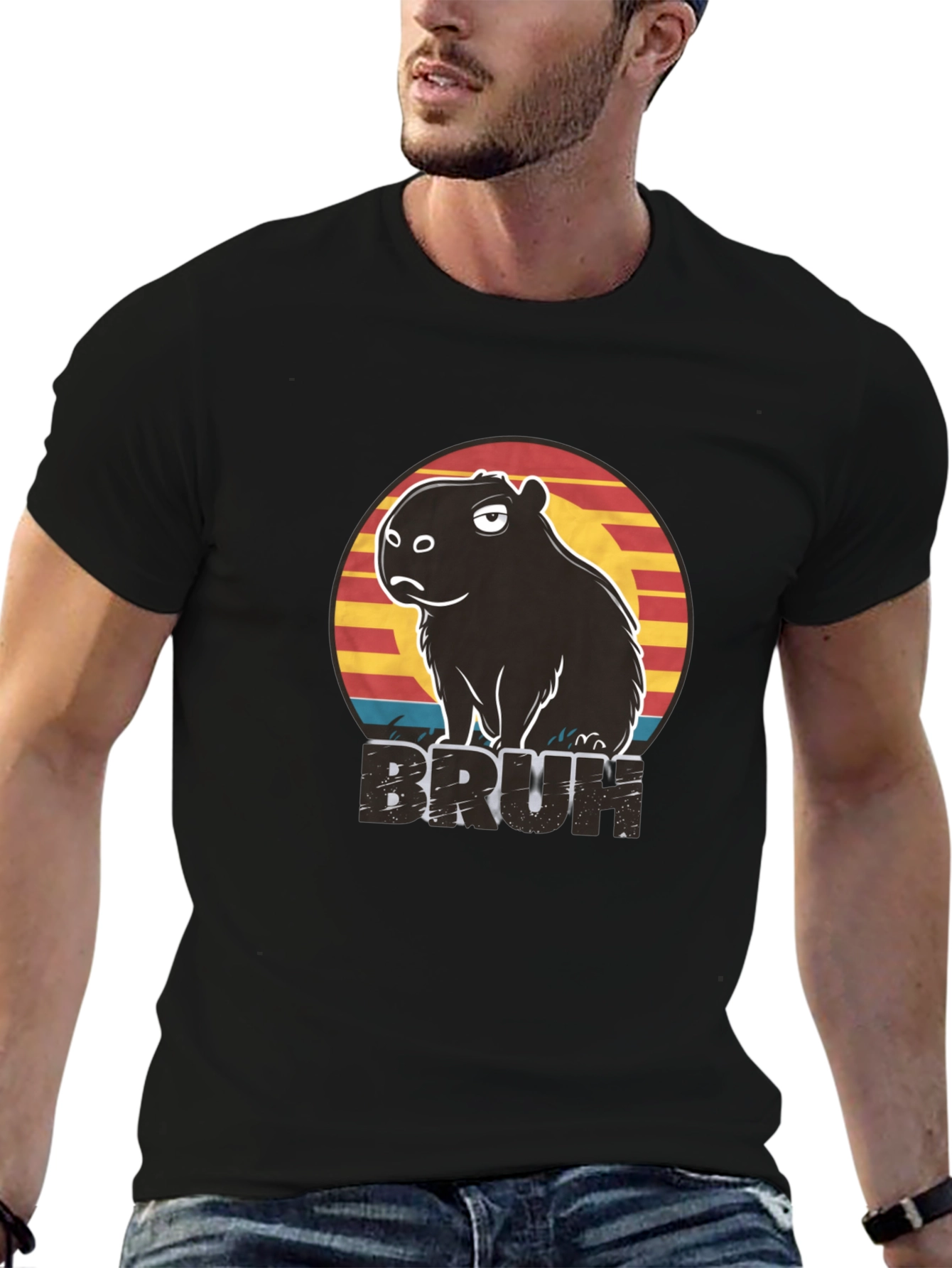 Capybara Bruh Graphic T-Shirt - Funny Animal Tee