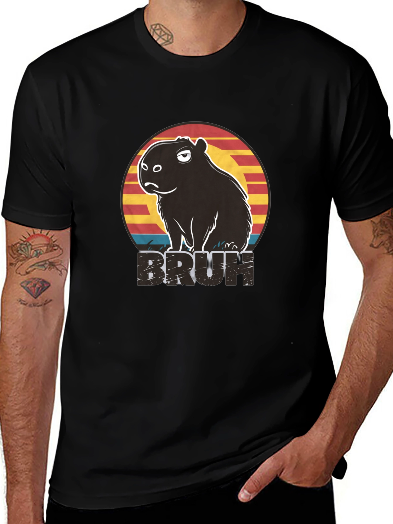 Capybara Bruh Graphic T-Shirt - Funny Animal Tee