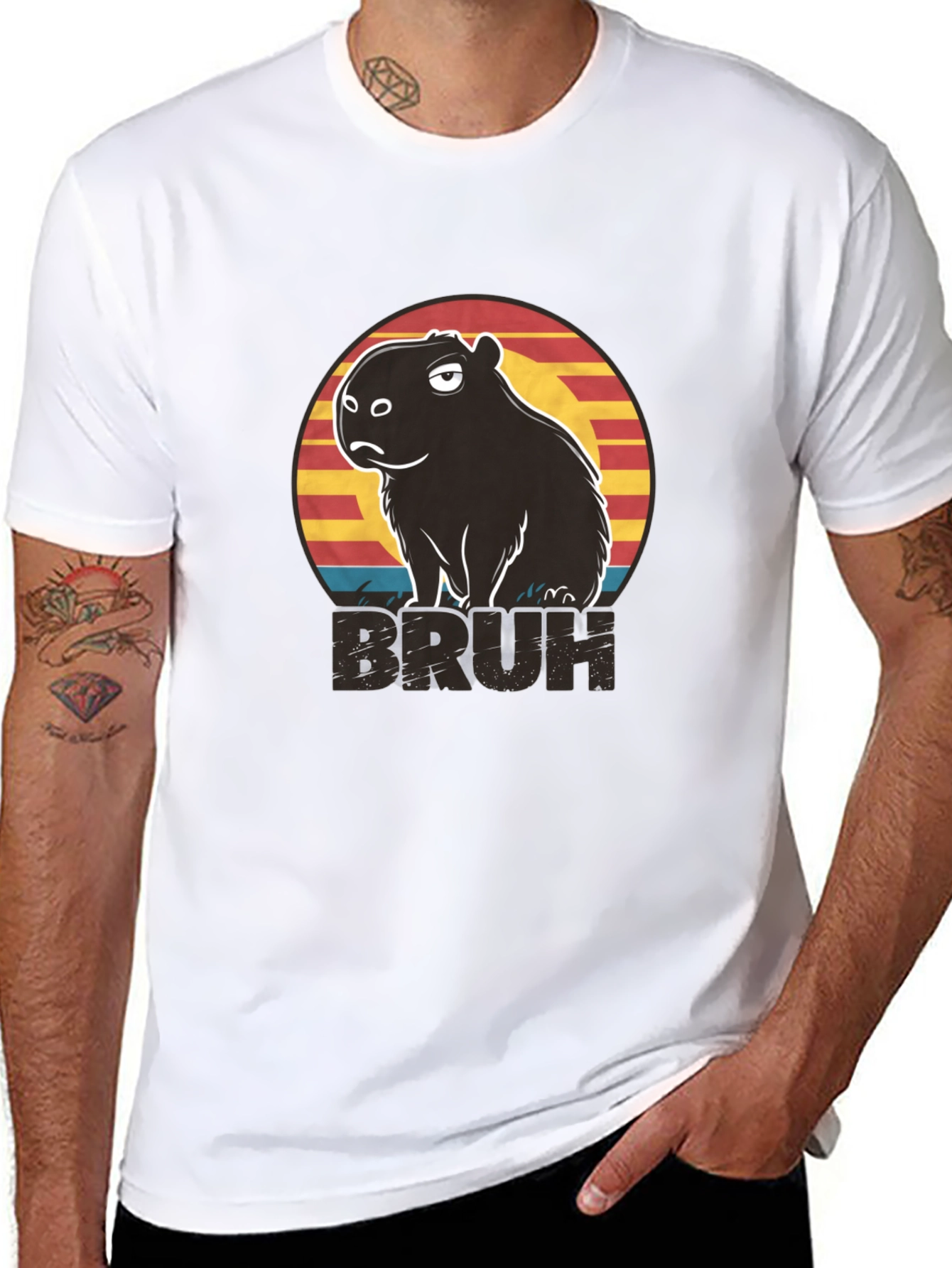 Capybara Bruh Graphic T-Shirt - Funny Animal Tee