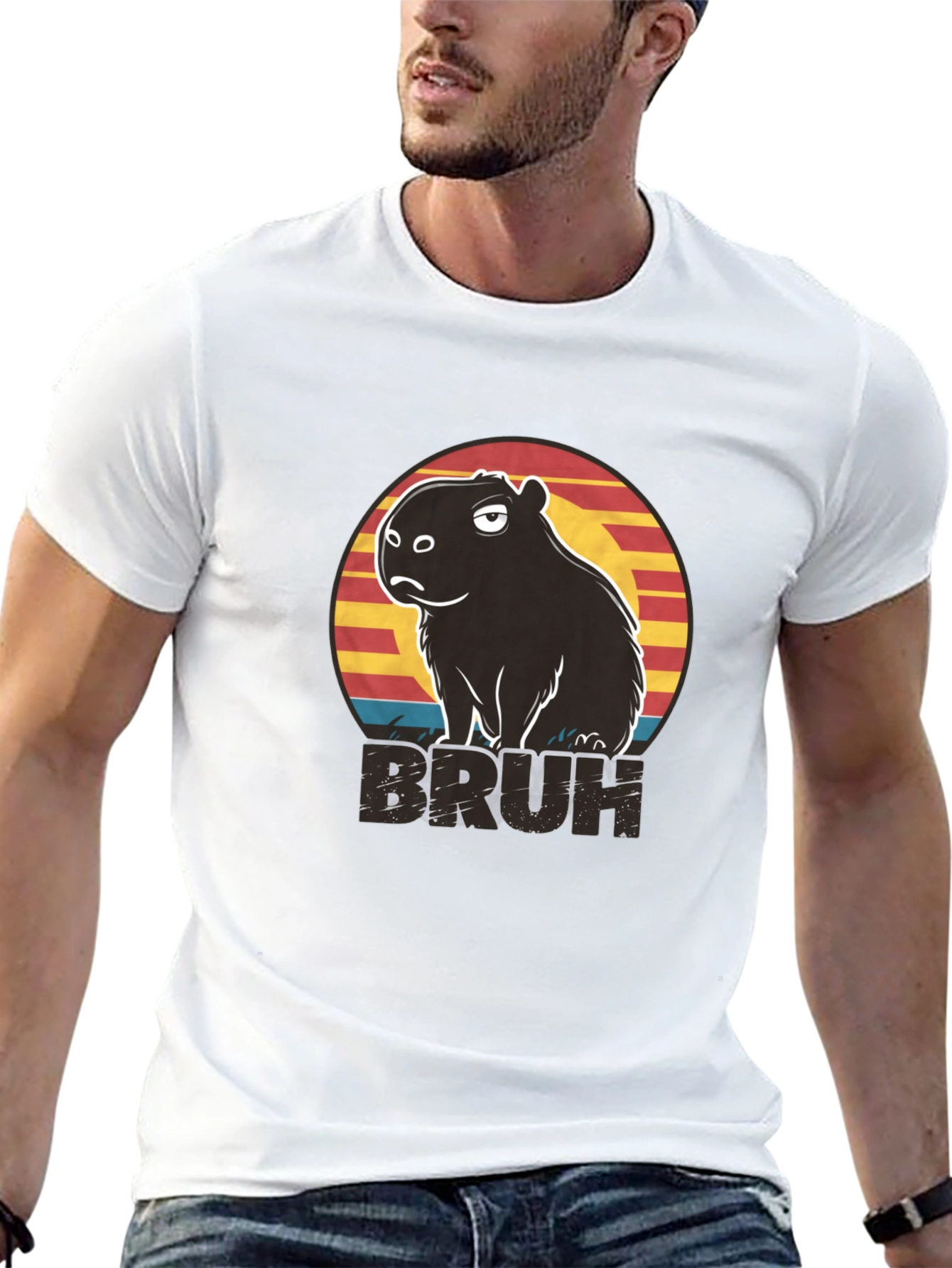 Capybara Bruh Graphic T-Shirt - Funny Animal Tee
