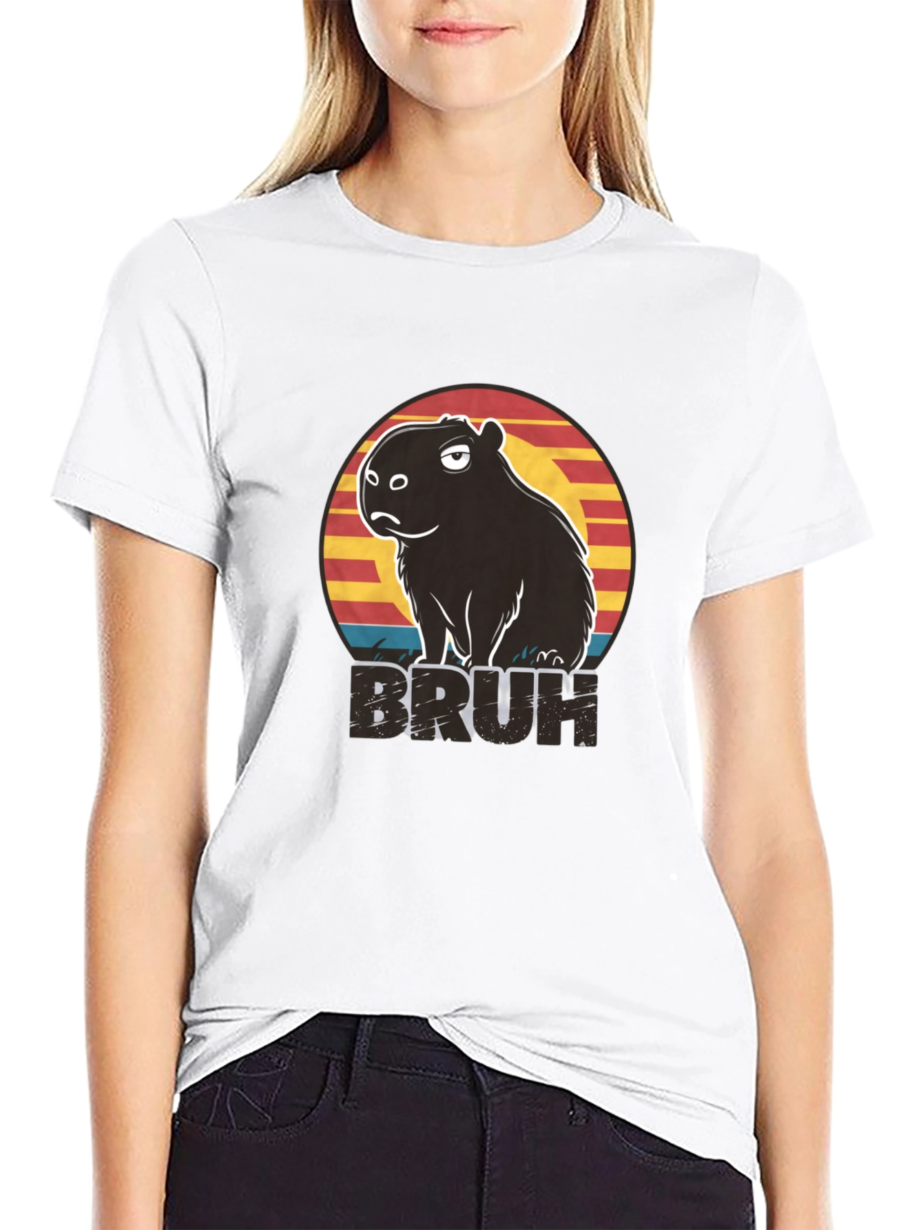 Capybara Bruh Graphic T-Shirt - Funny Animal Tee