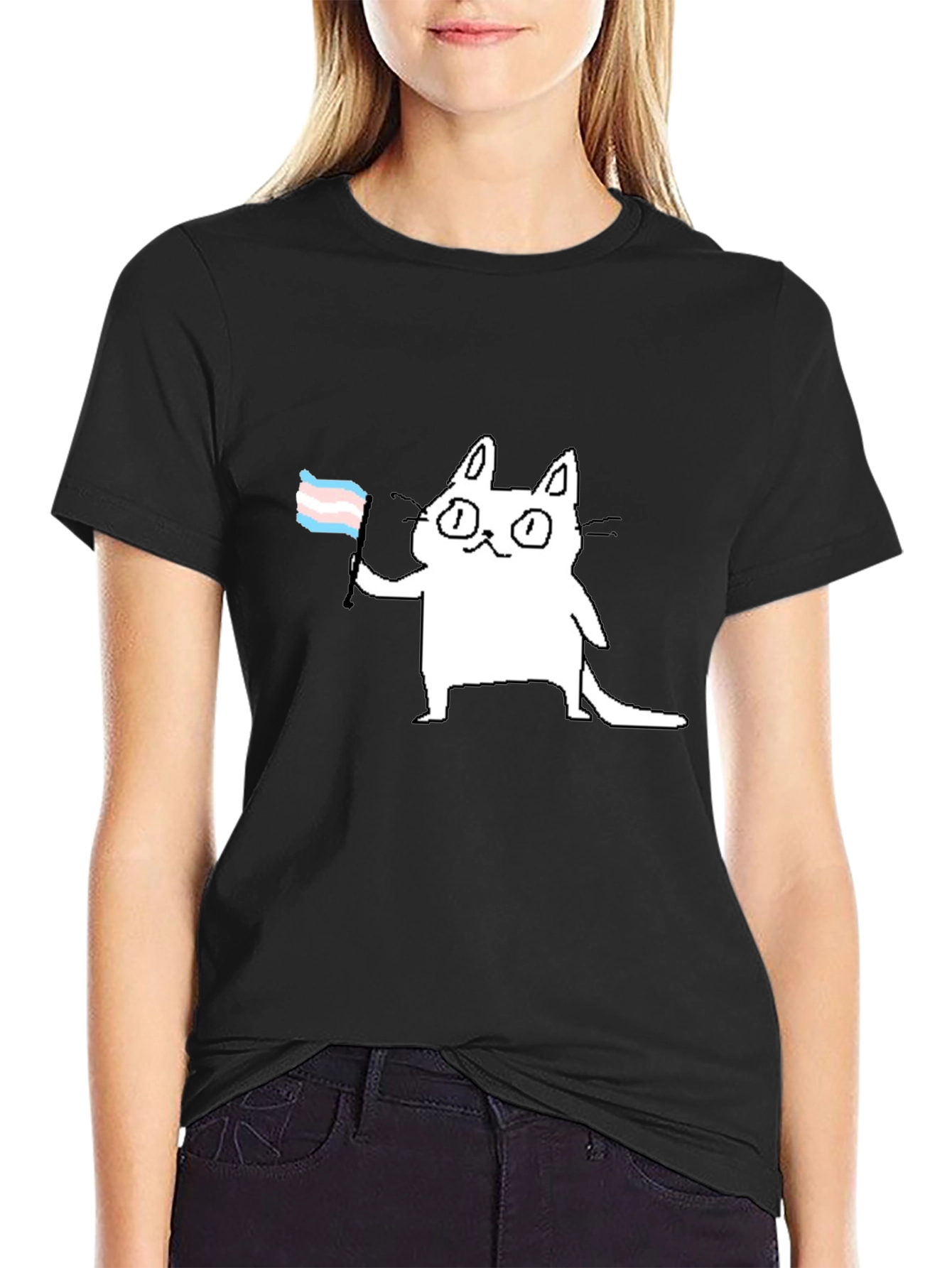 Trans Cat T-Shirt - Prideful & Playful Tee