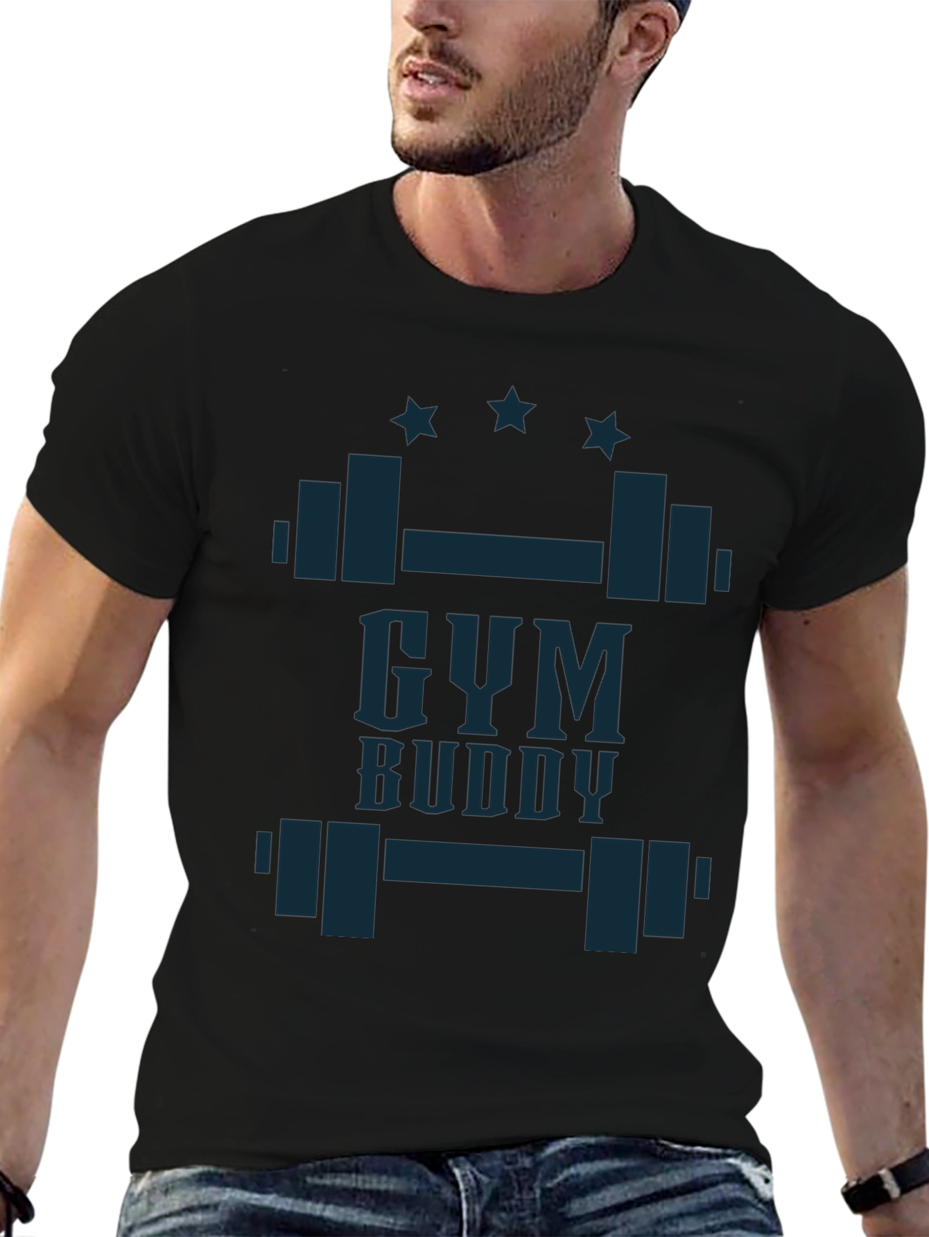 Gym Buddy Graphic Tee - Black