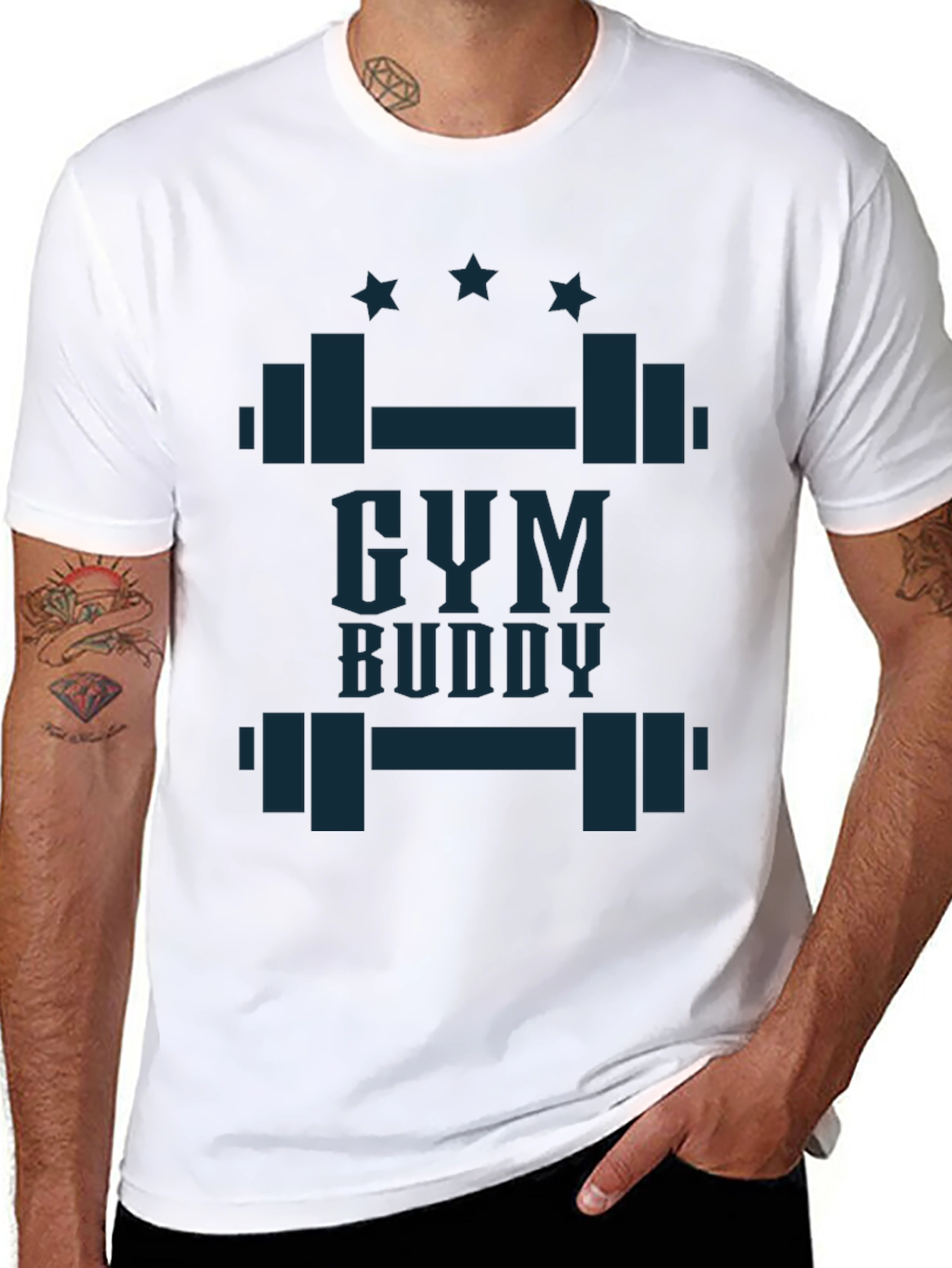 Gym Buddy Graphic Tee - Black