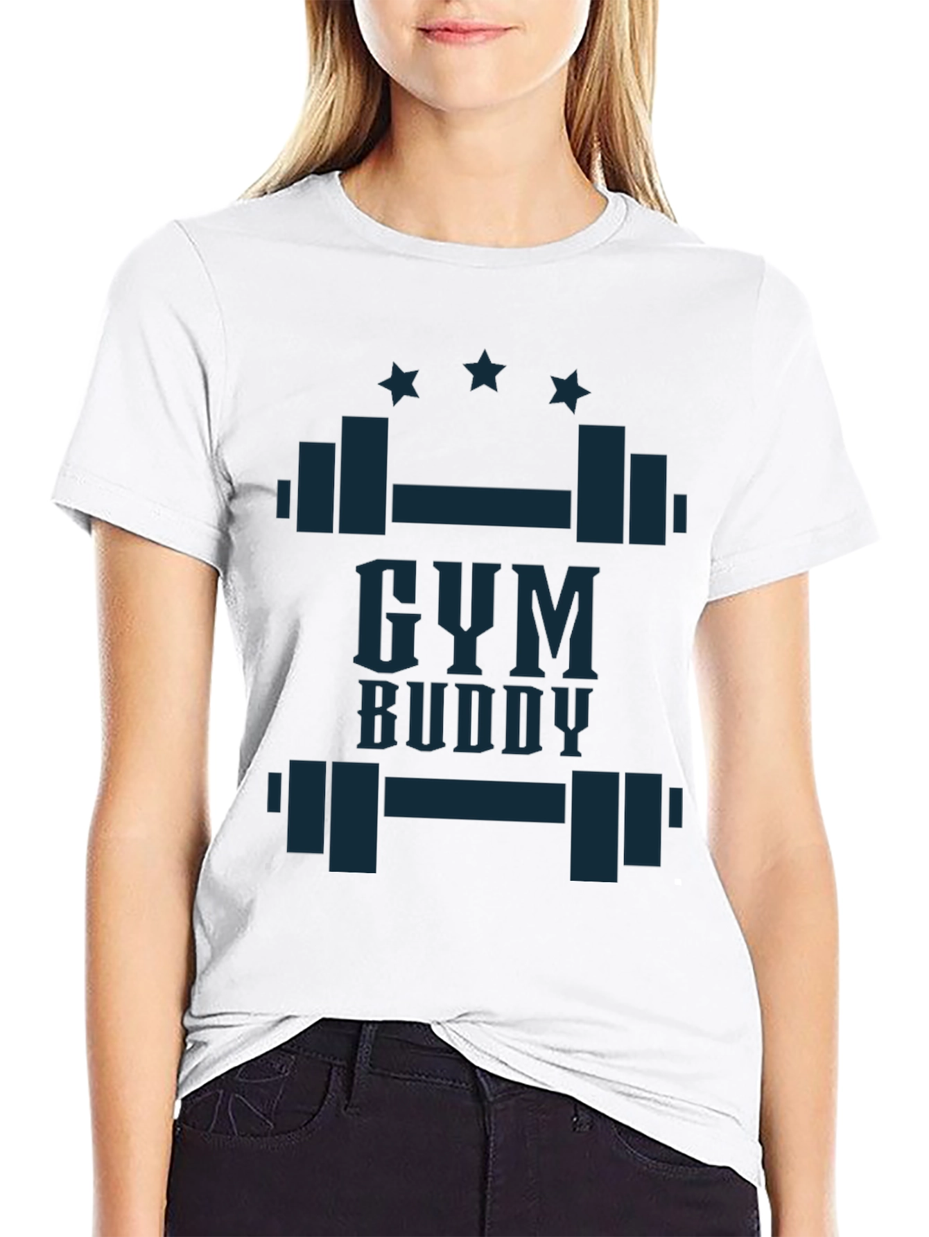 Gym Buddy Graphic Tee - Black