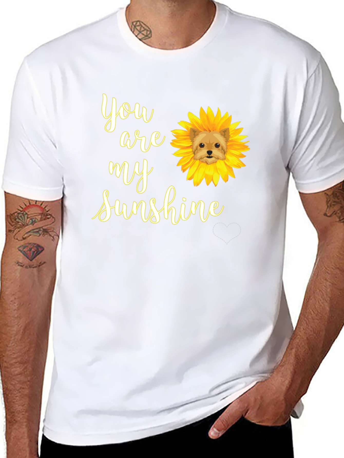 You Are My Sunshine Dog Sunflower T-Shirt