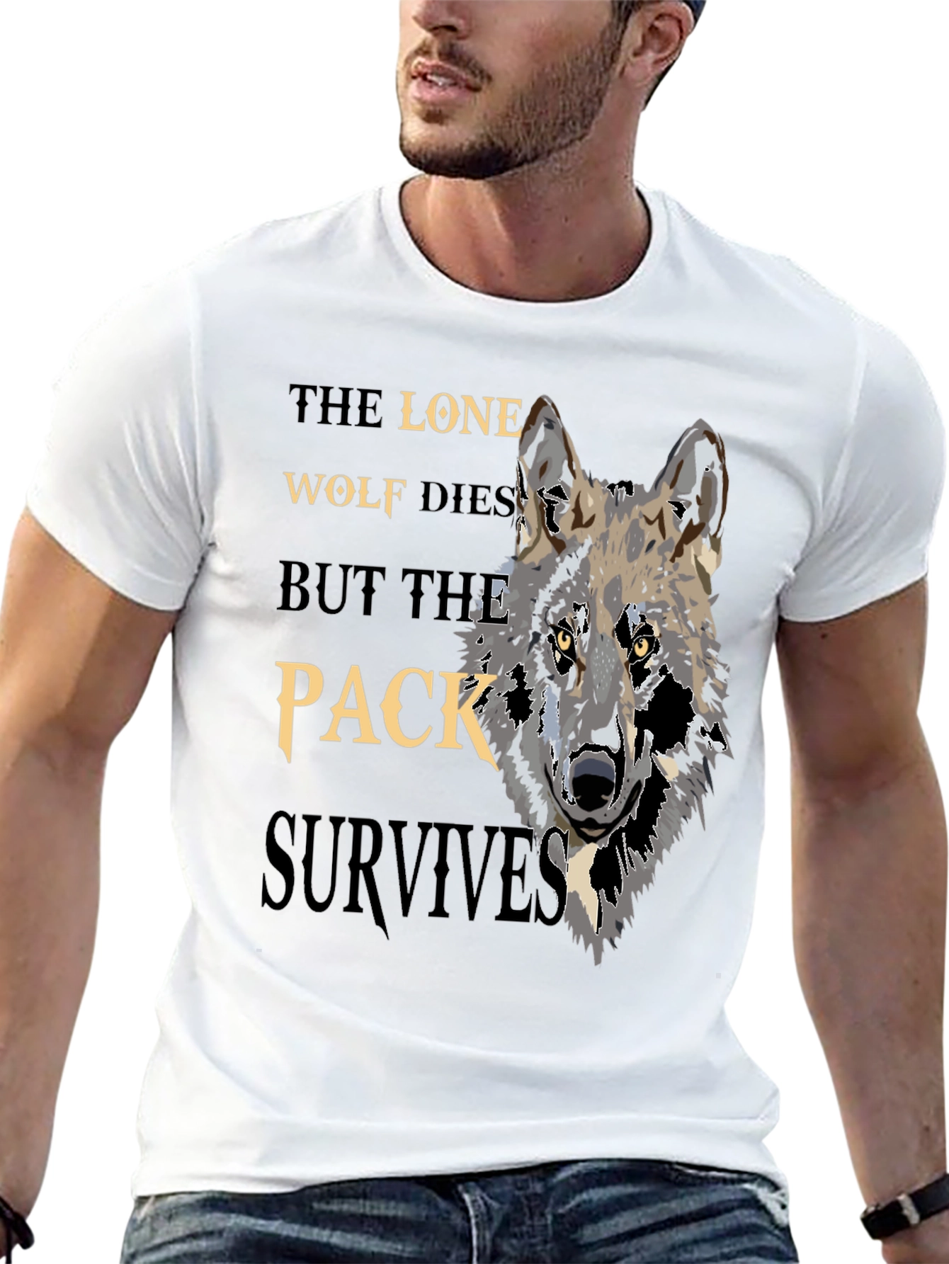Lone Wolf Pack T-Shirt - Strength in Unity