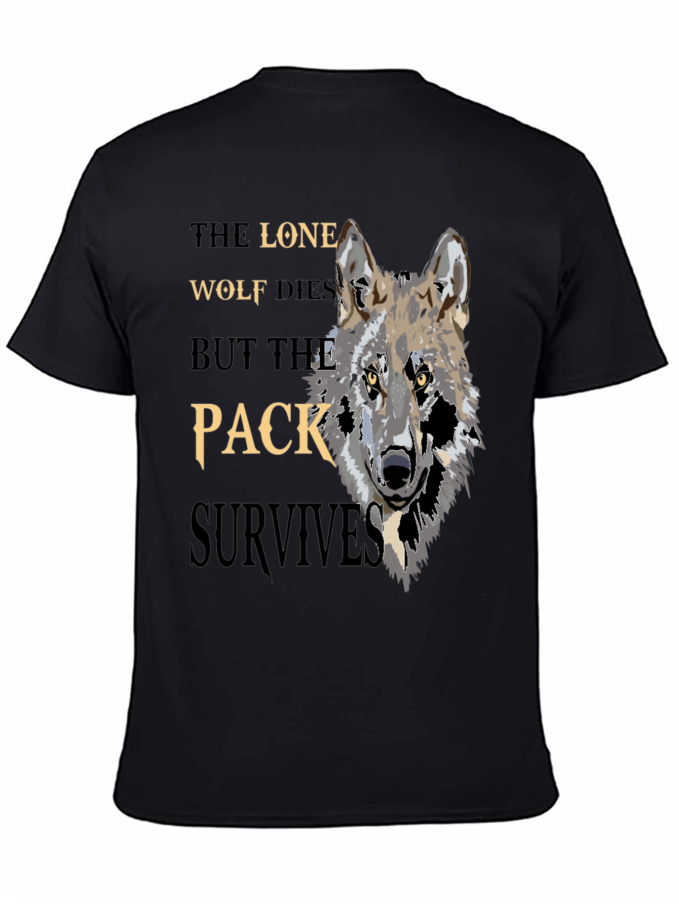 Lone Wolf Pack T-Shirt - Strength in Unity