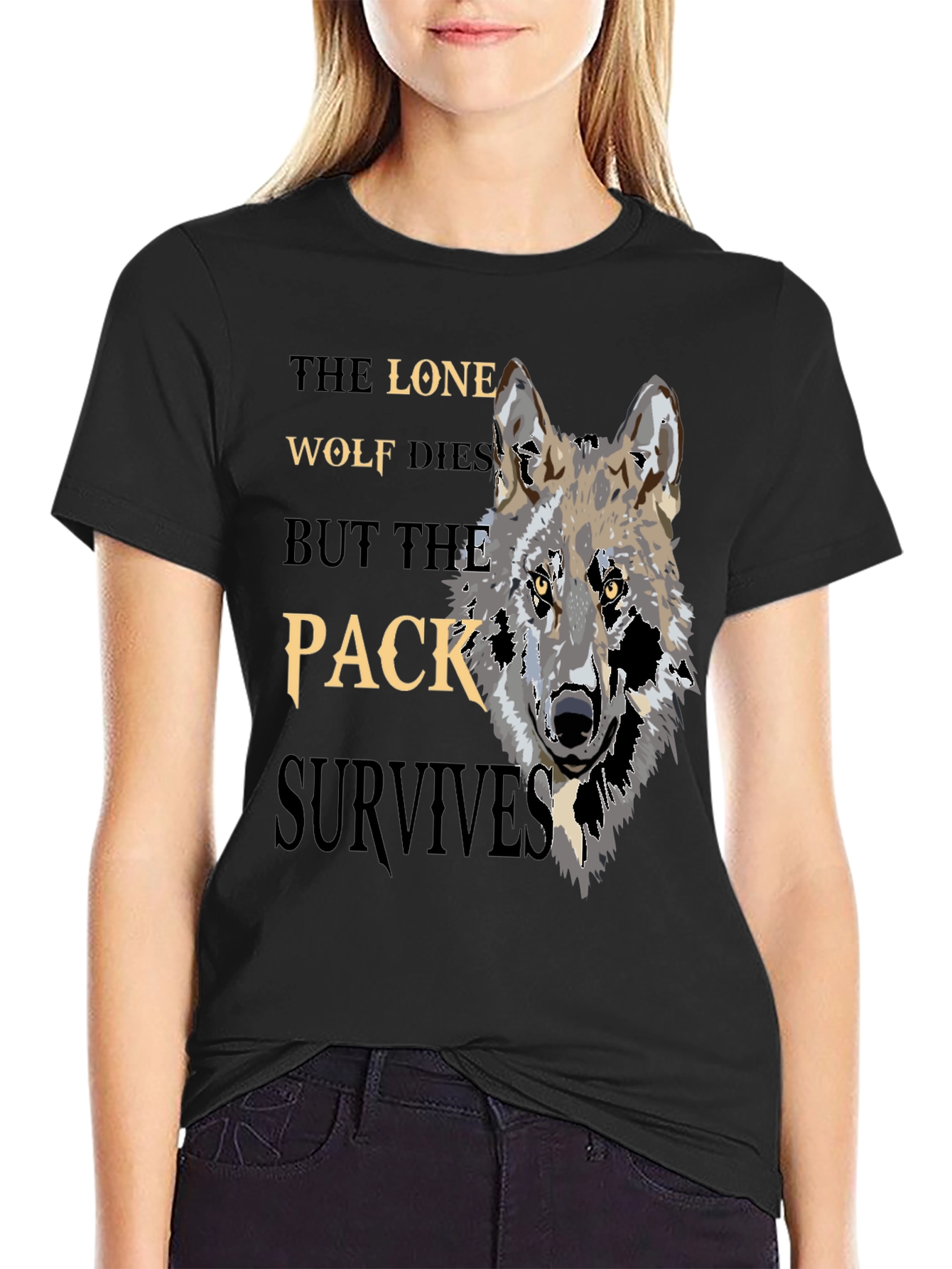 Lone Wolf Pack T-Shirt - Strength in Unity