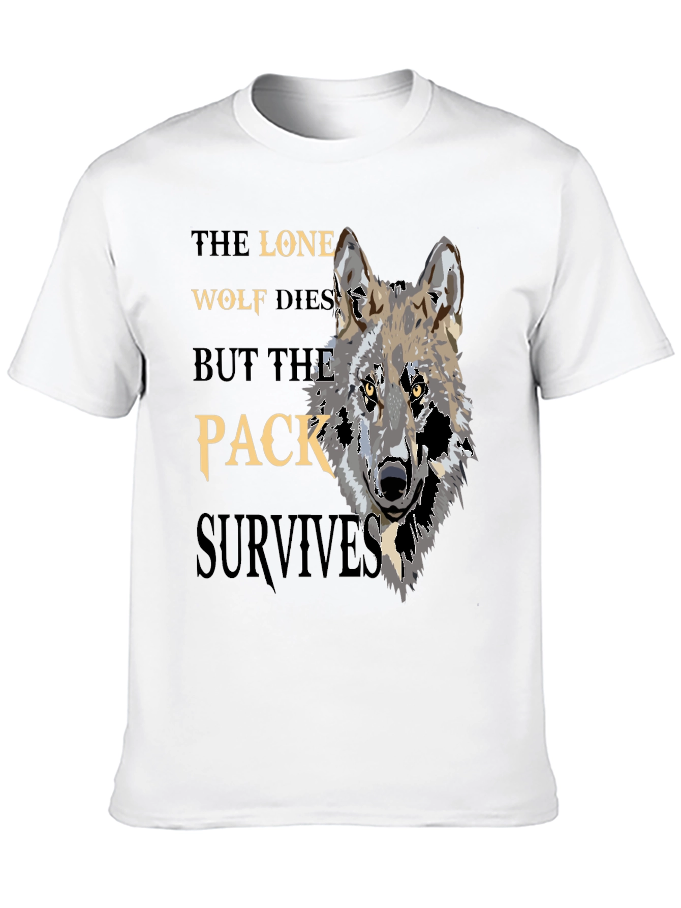 Lone Wolf Pack T-Shirt - Strength in Unity
