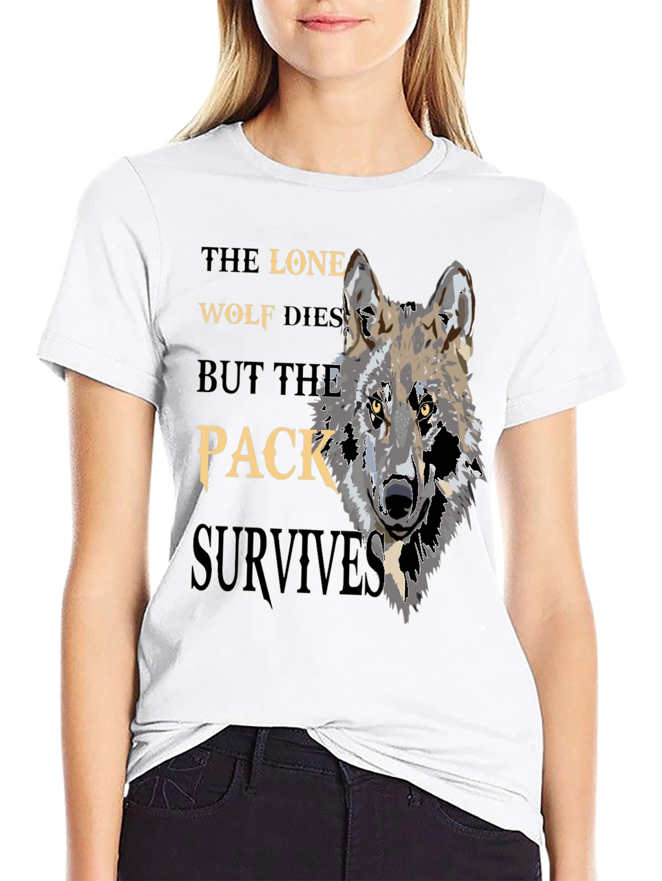Lone Wolf Pack T-Shirt - Strength in Unity