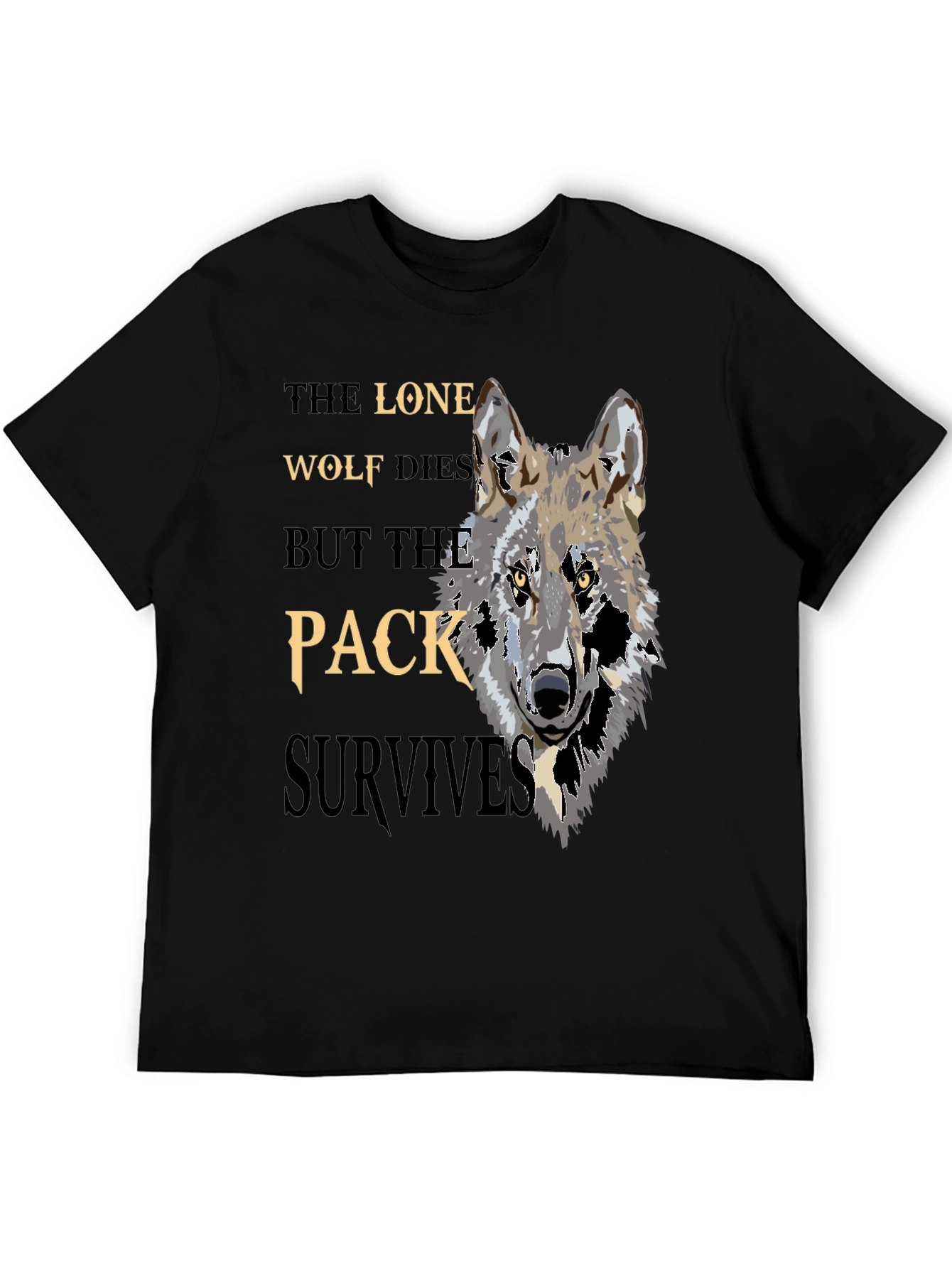Lone Wolf Pack T-Shirt - Strength in Unity