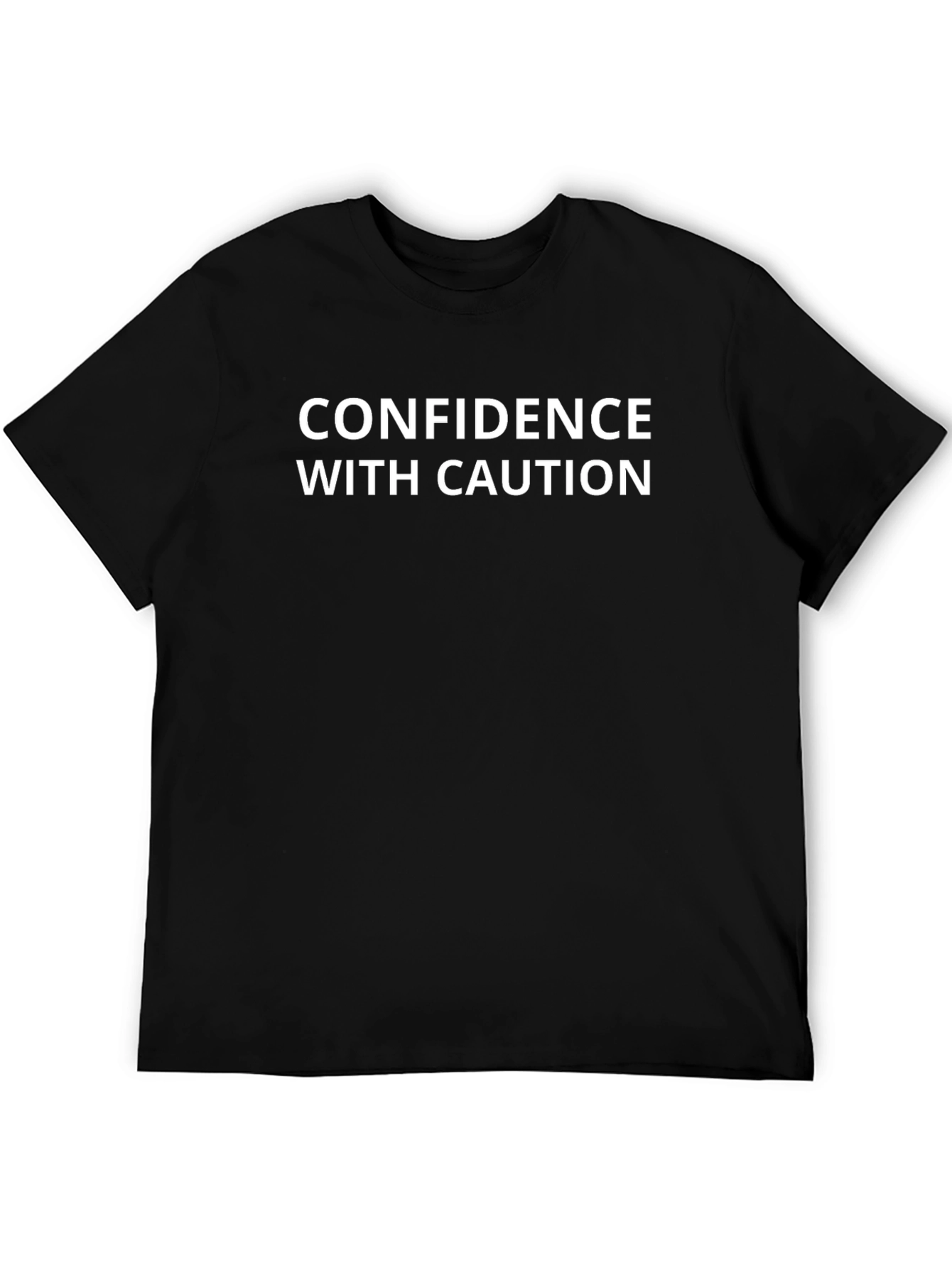 Confidence With Caution Black Tee