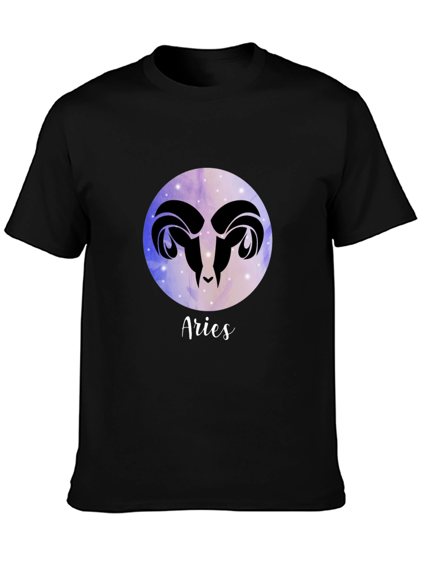 Aries Zodiac Black Graphic Tee