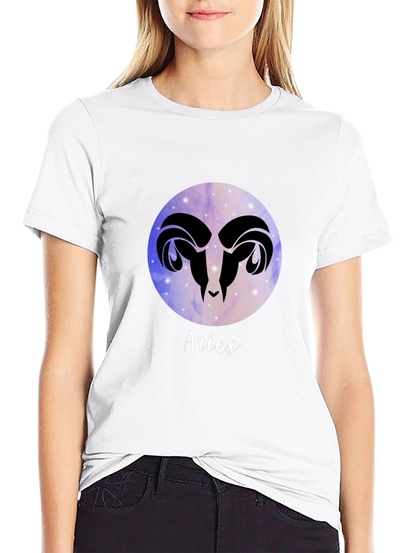 Aries Zodiac Black Graphic Tee