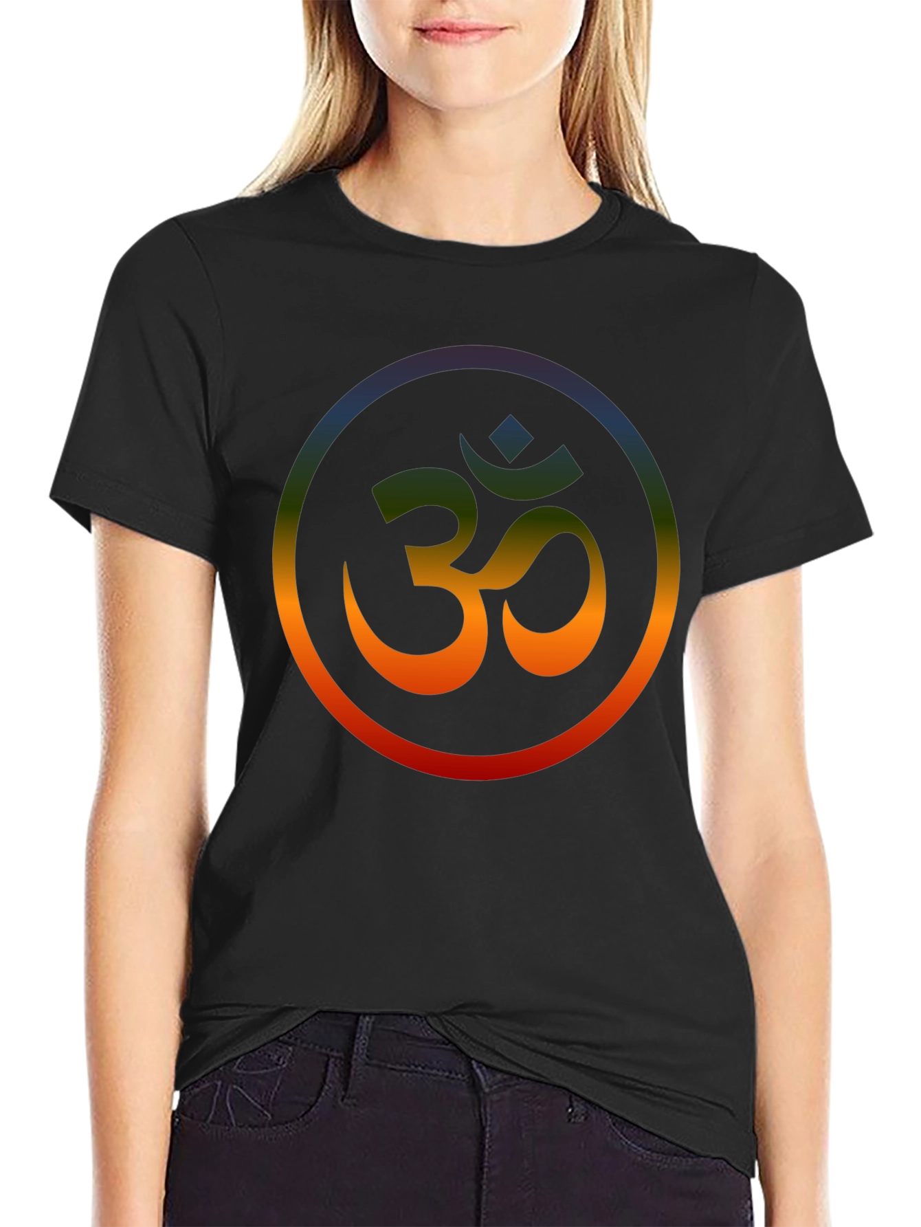 Om Symbol Graphic Black T-Shirt