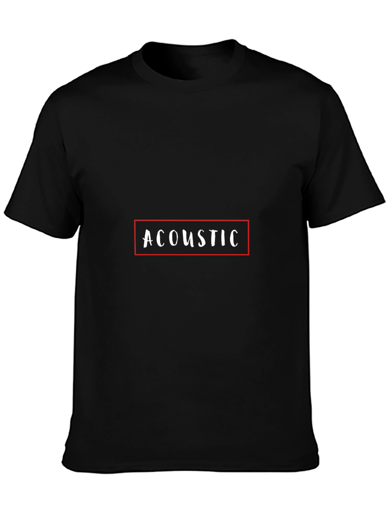 Acoustic Graphic Tee - Soft Black Cotton