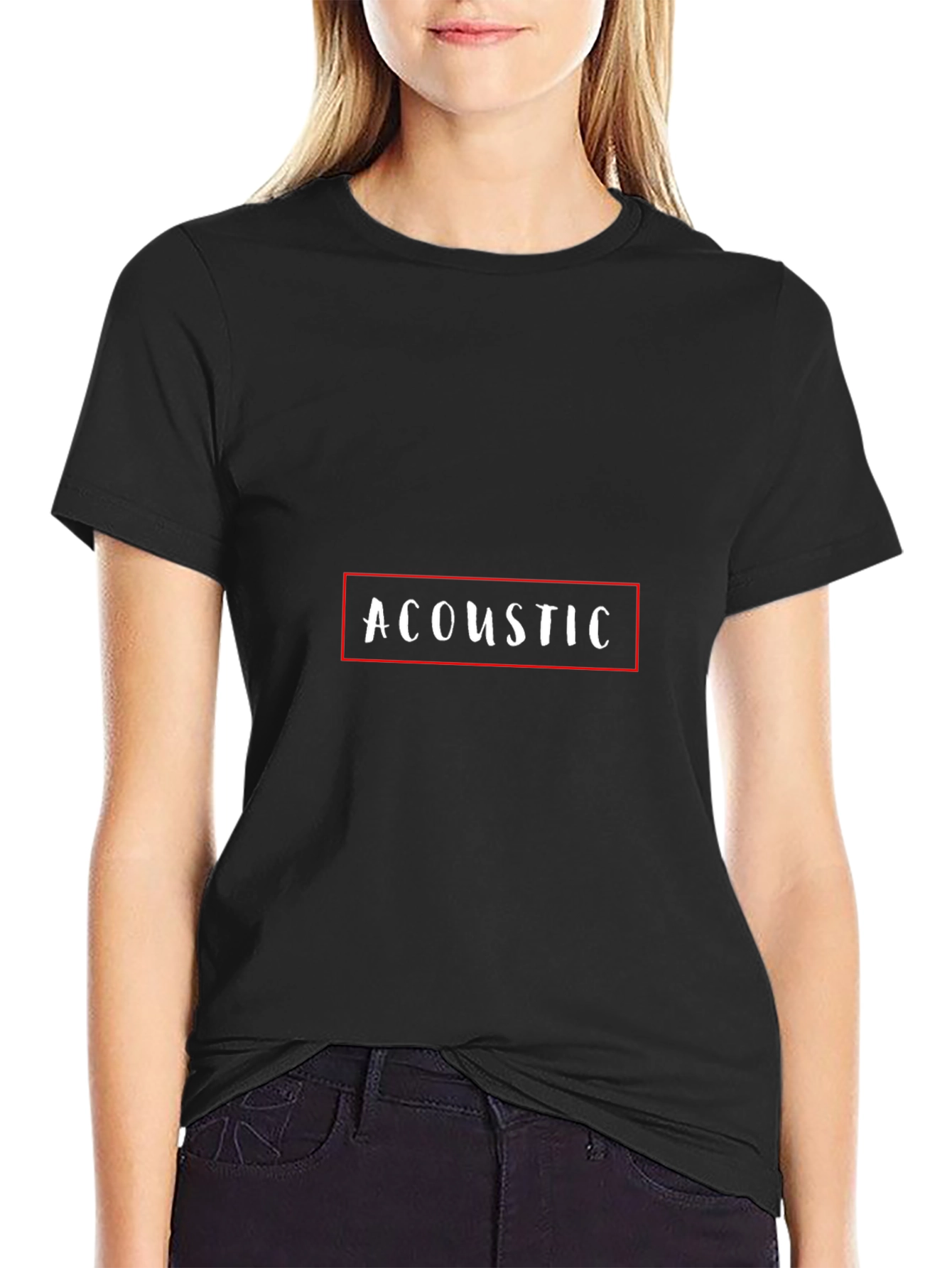 Acoustic Graphic Tee - Soft Black Cotton