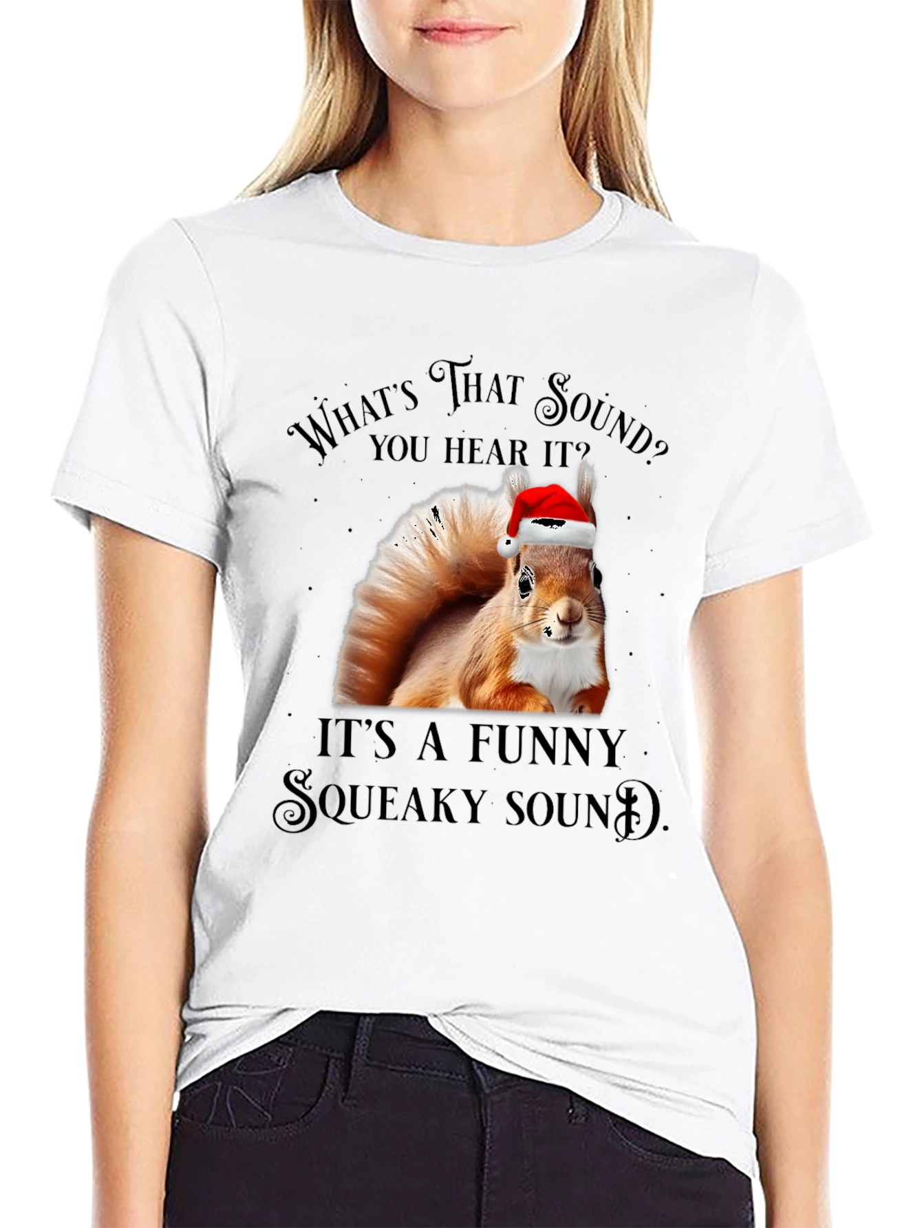 Funny Squirrel Squeaky Sound Christmas T-Shirt