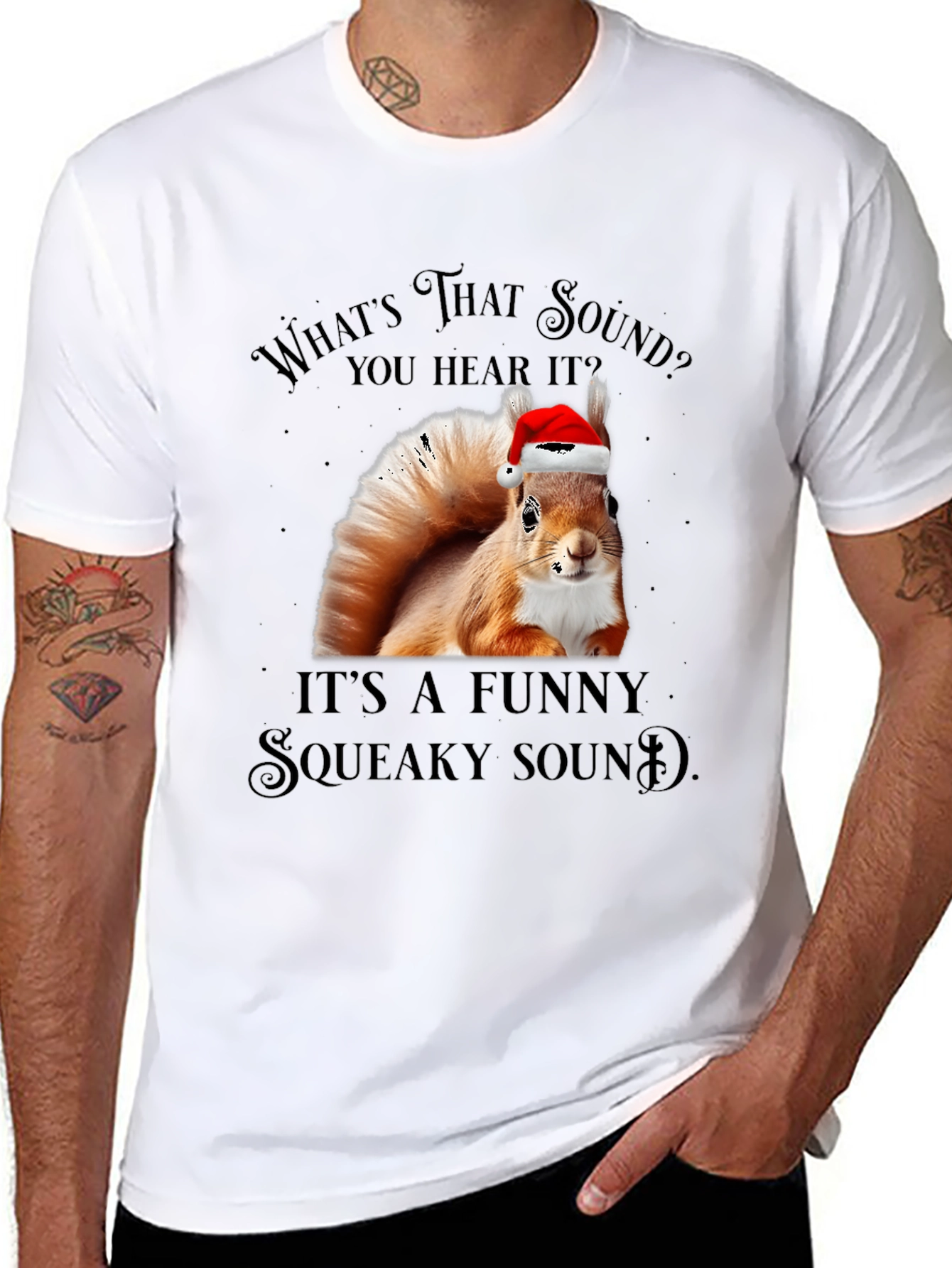 Funny Squirrel Squeaky Sound Christmas T-Shirt