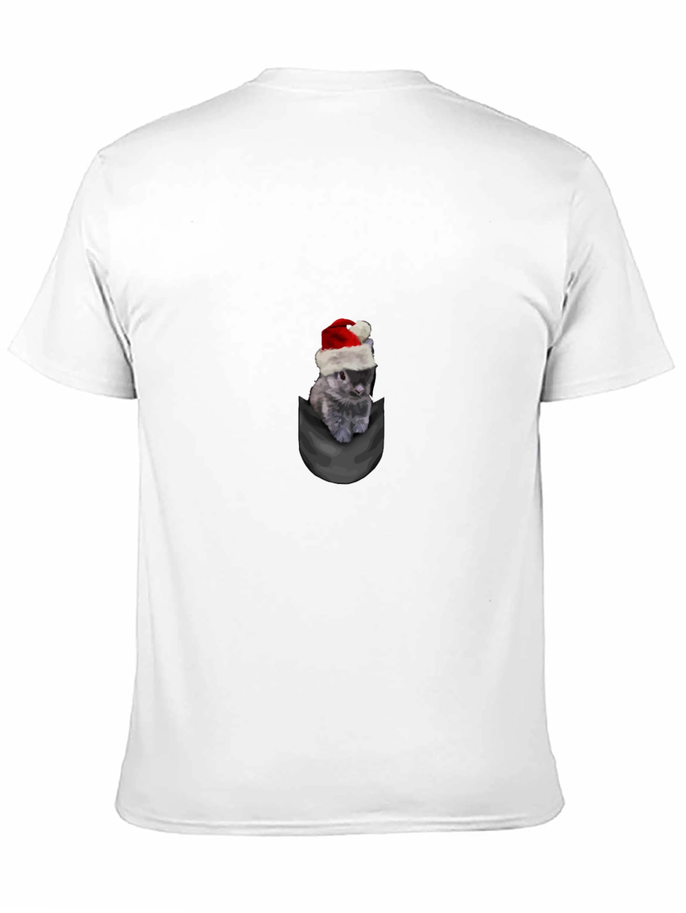 Festive Pocket Bunny T-Shirt - Holiday Cheer!
