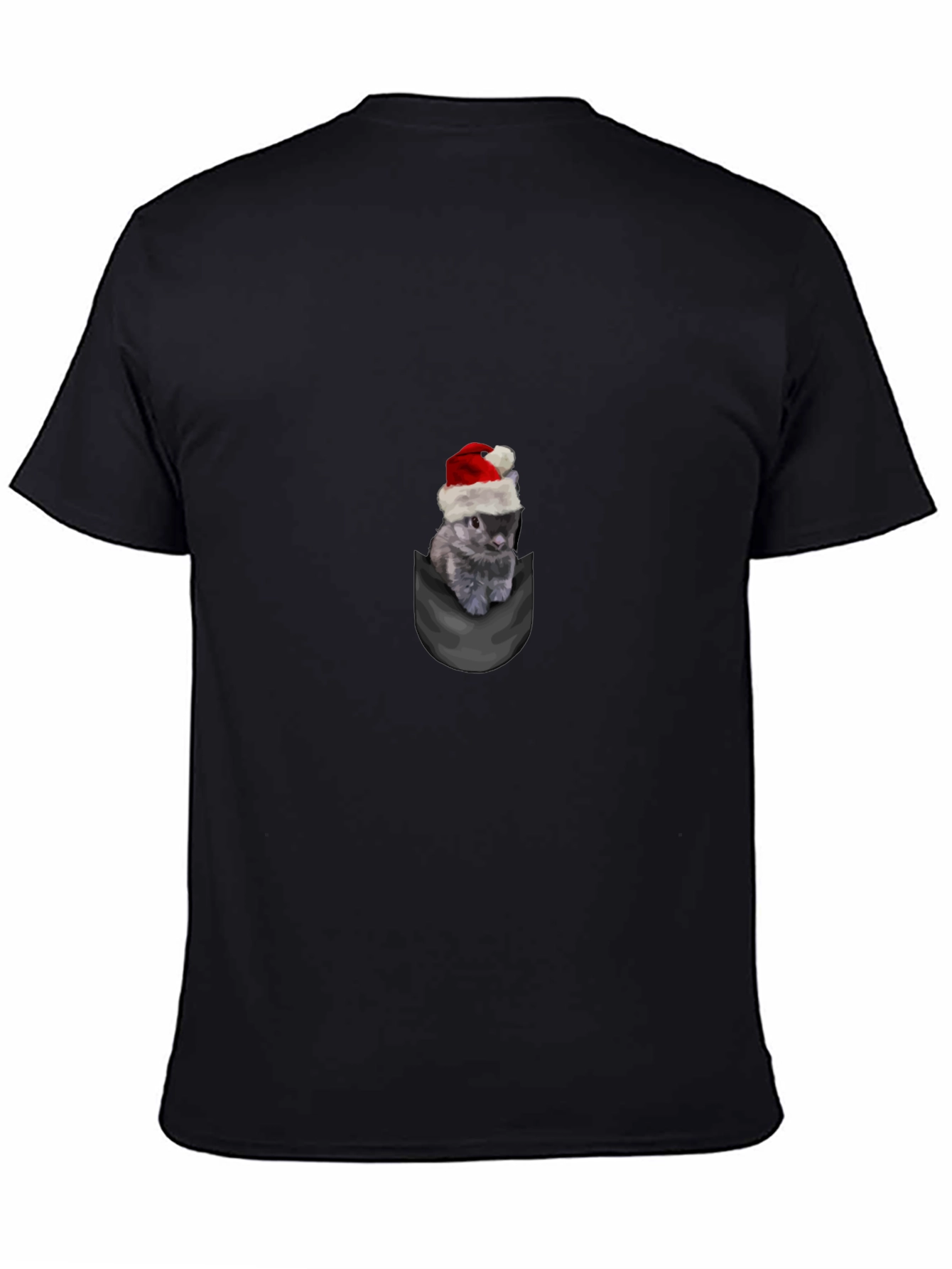 Festive Pocket Bunny T-Shirt - Holiday Cheer!