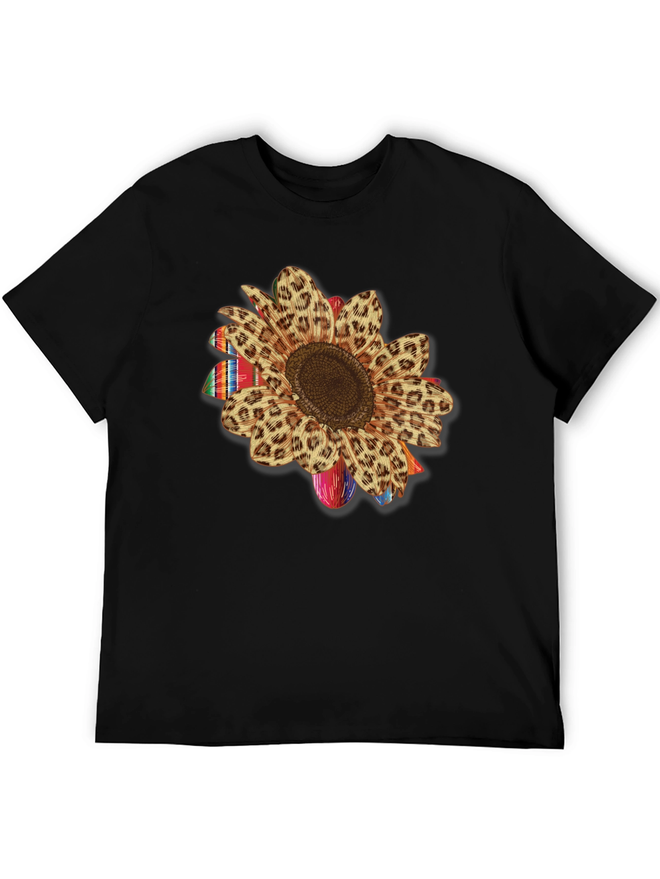 Sunflower Leopard Print Serape T-Shirt
