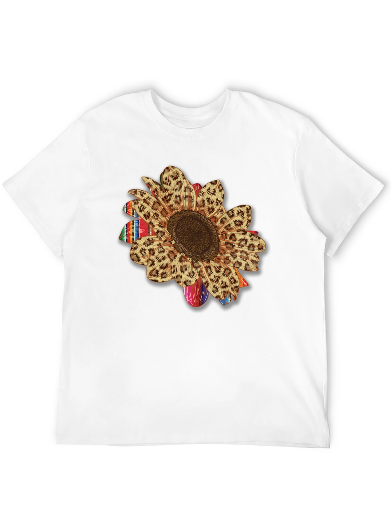 Sunflower Leopard Print Serape T-Shirt