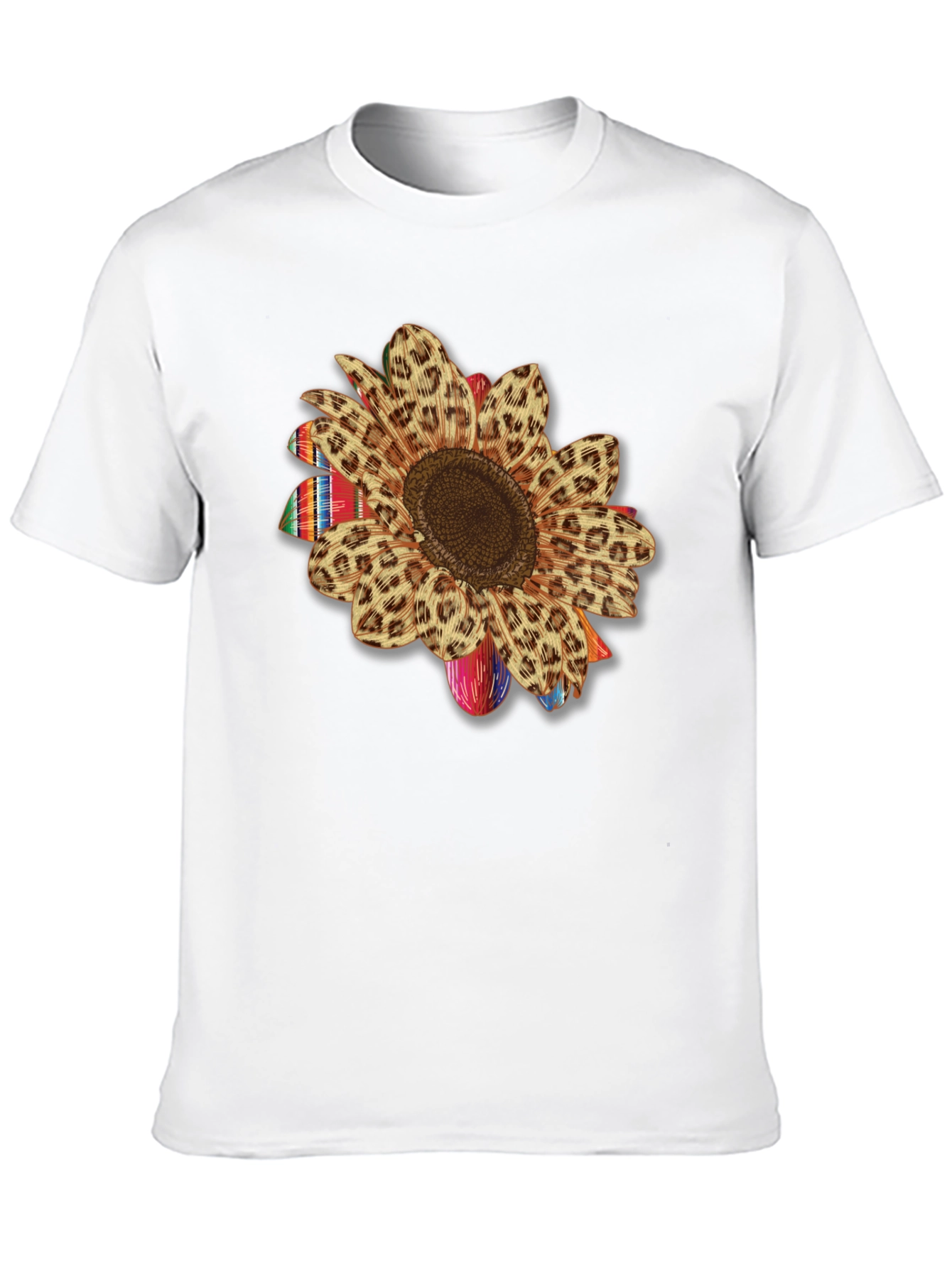Sunflower Leopard Print Serape T-Shirt