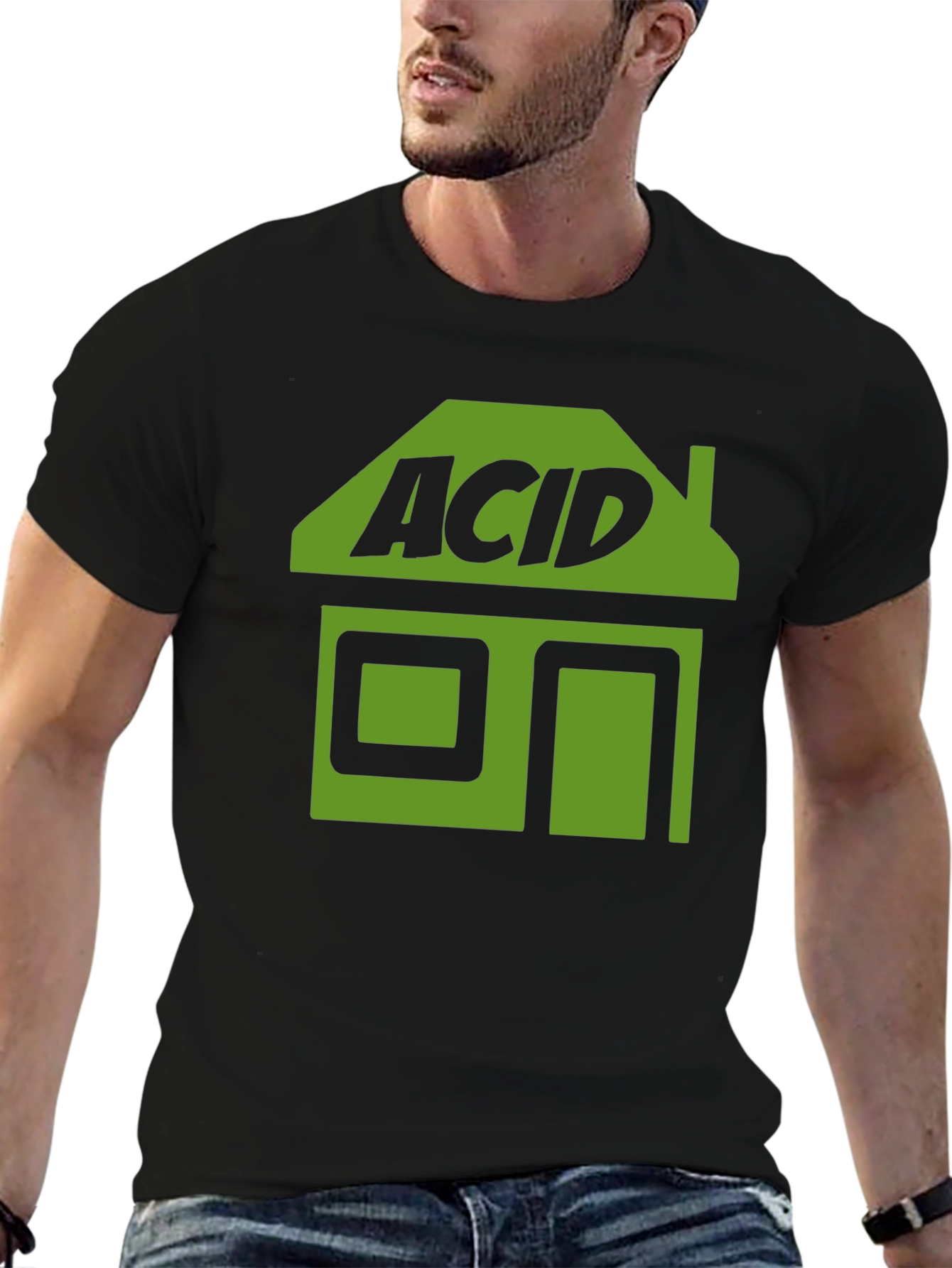 Acid House T-Shirt - Black Graphic Tee