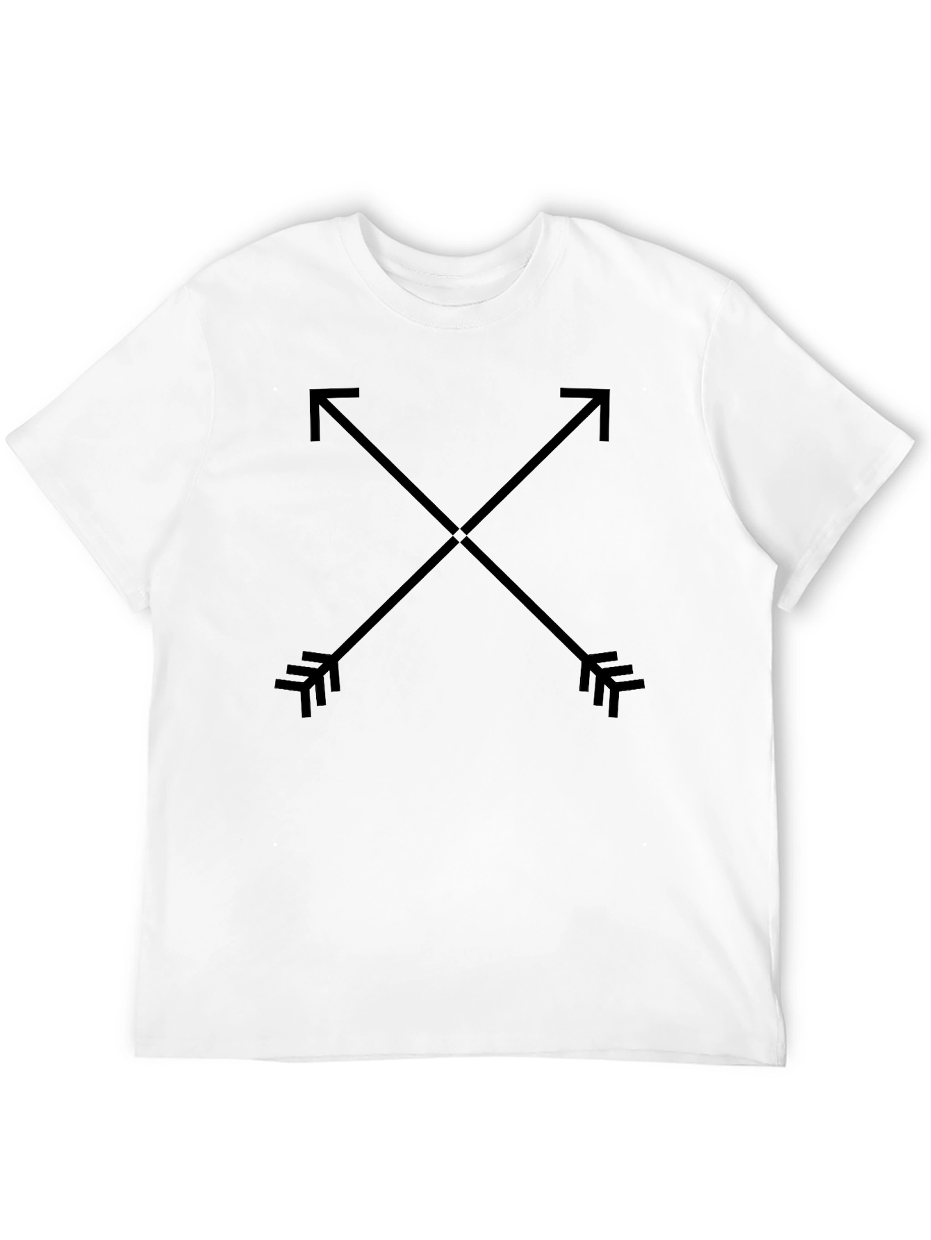 Arrow Cross Graphic Black T-Shirt