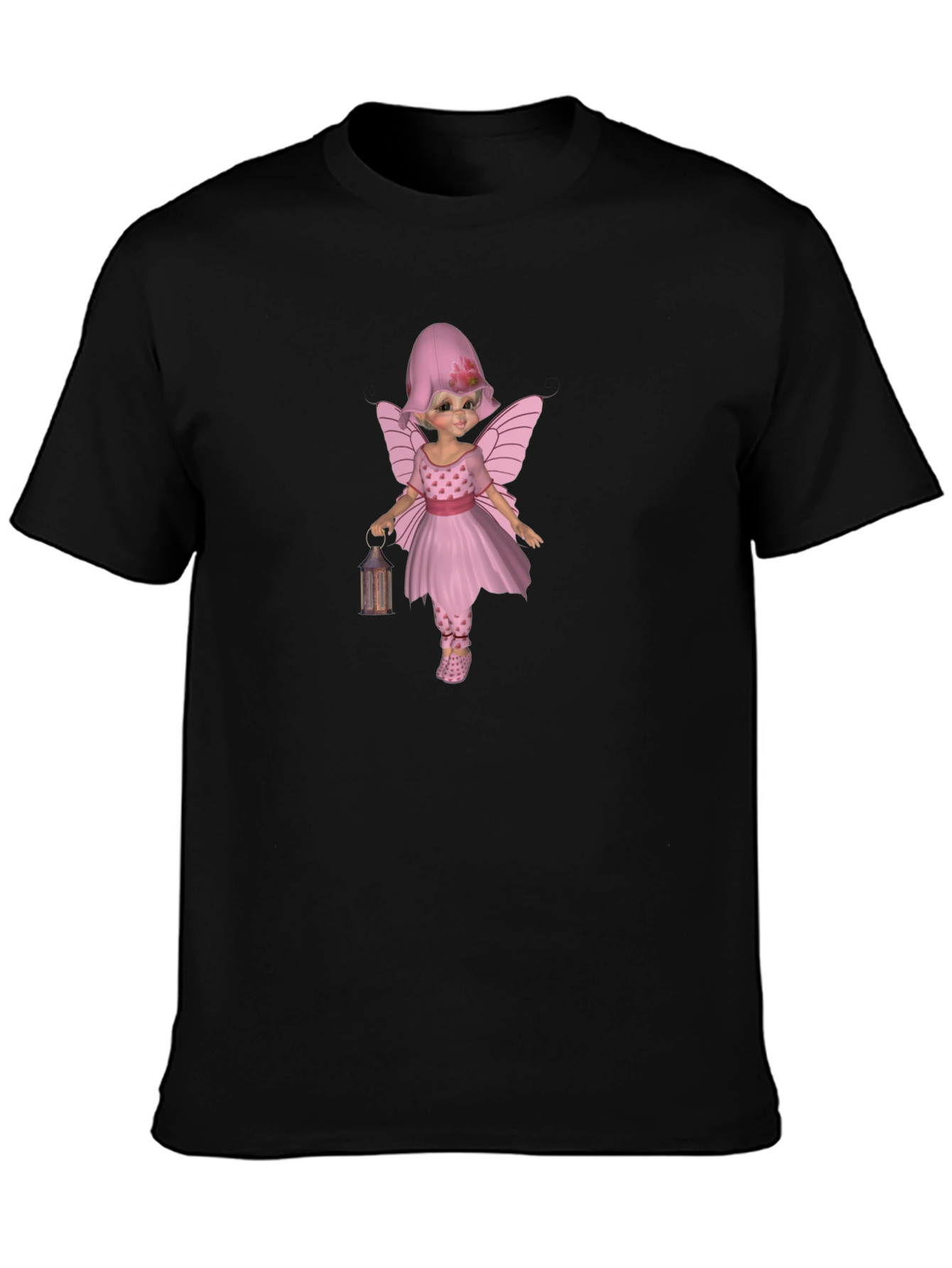 Fairy Girl Graphic Tee - Black